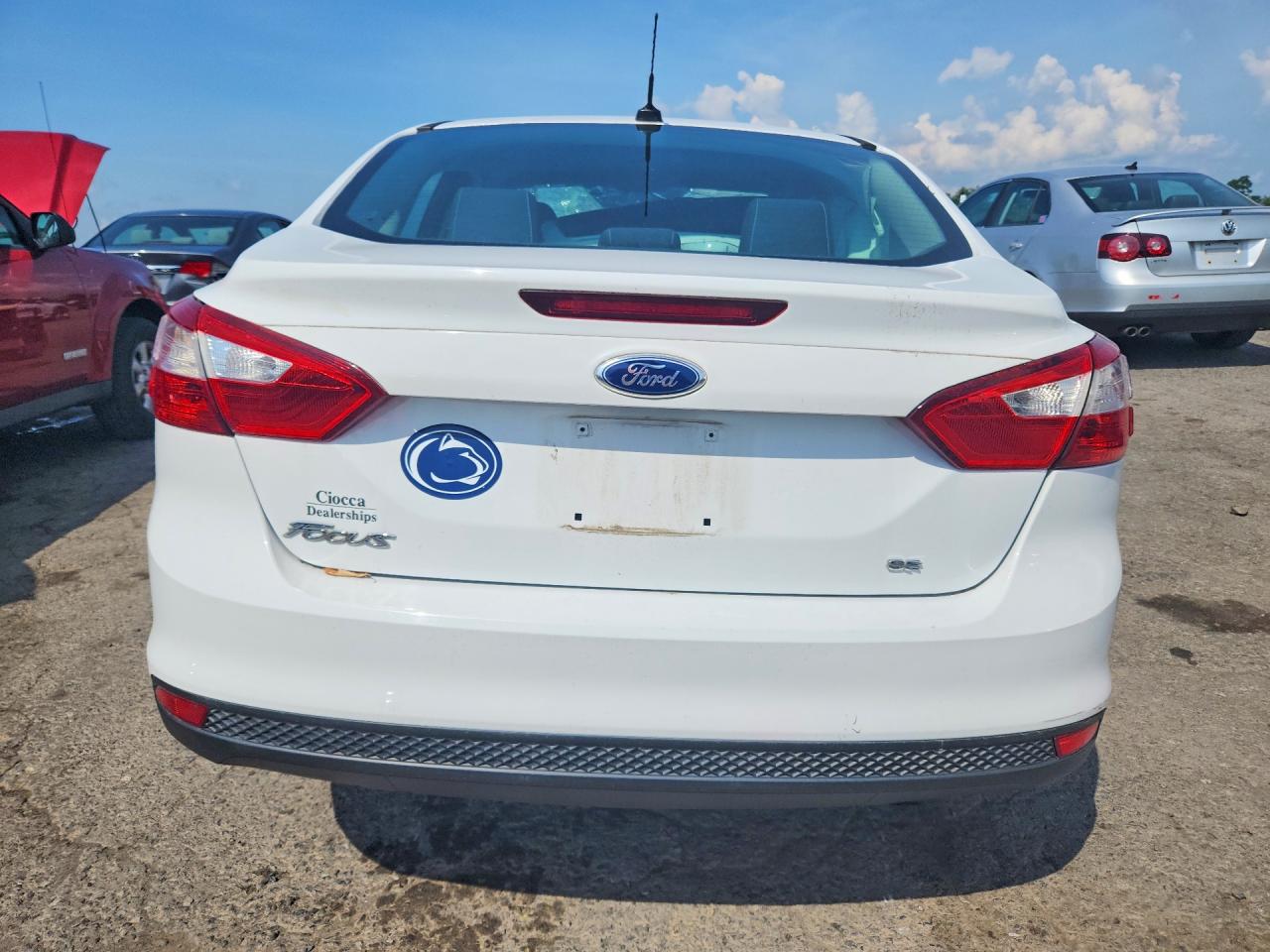 2013 Ford Focus Se White vin: 1FADP3F29DL368386