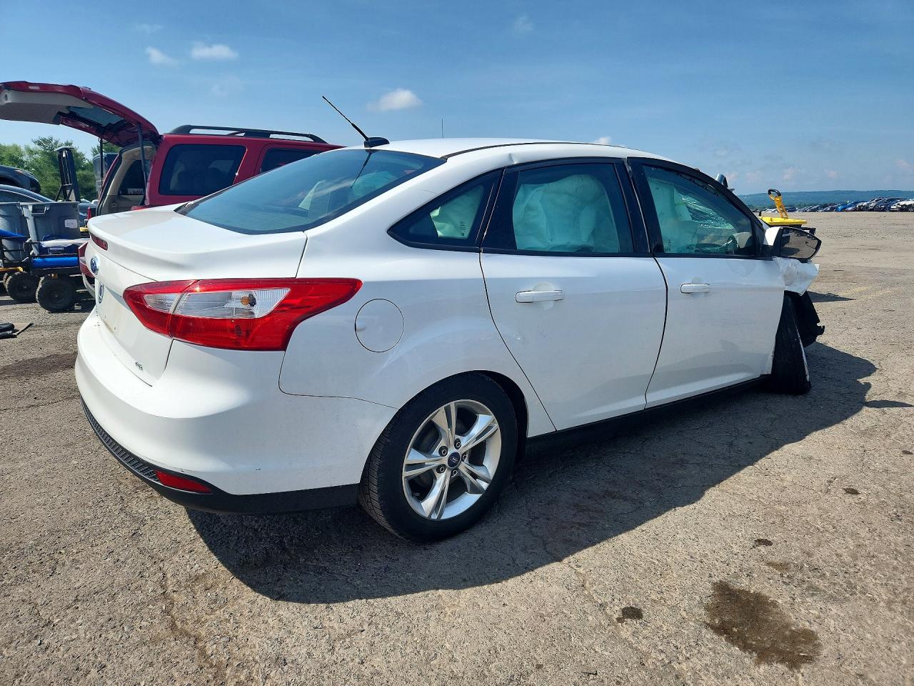 2013 Ford Focus Se White vin: 1FADP3F29DL368386