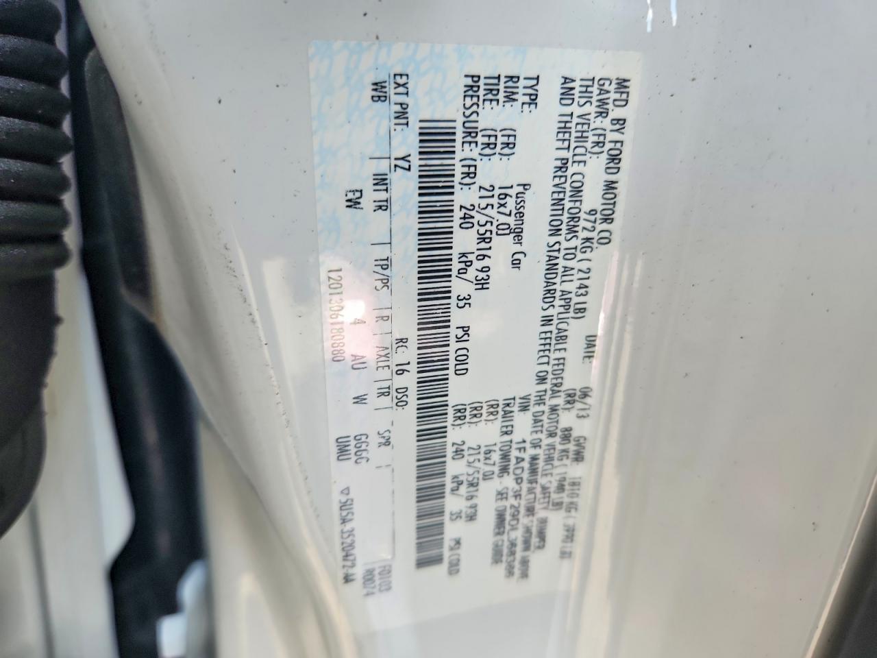 2013 Ford Focus Se White vin: 1FADP3F29DL368386