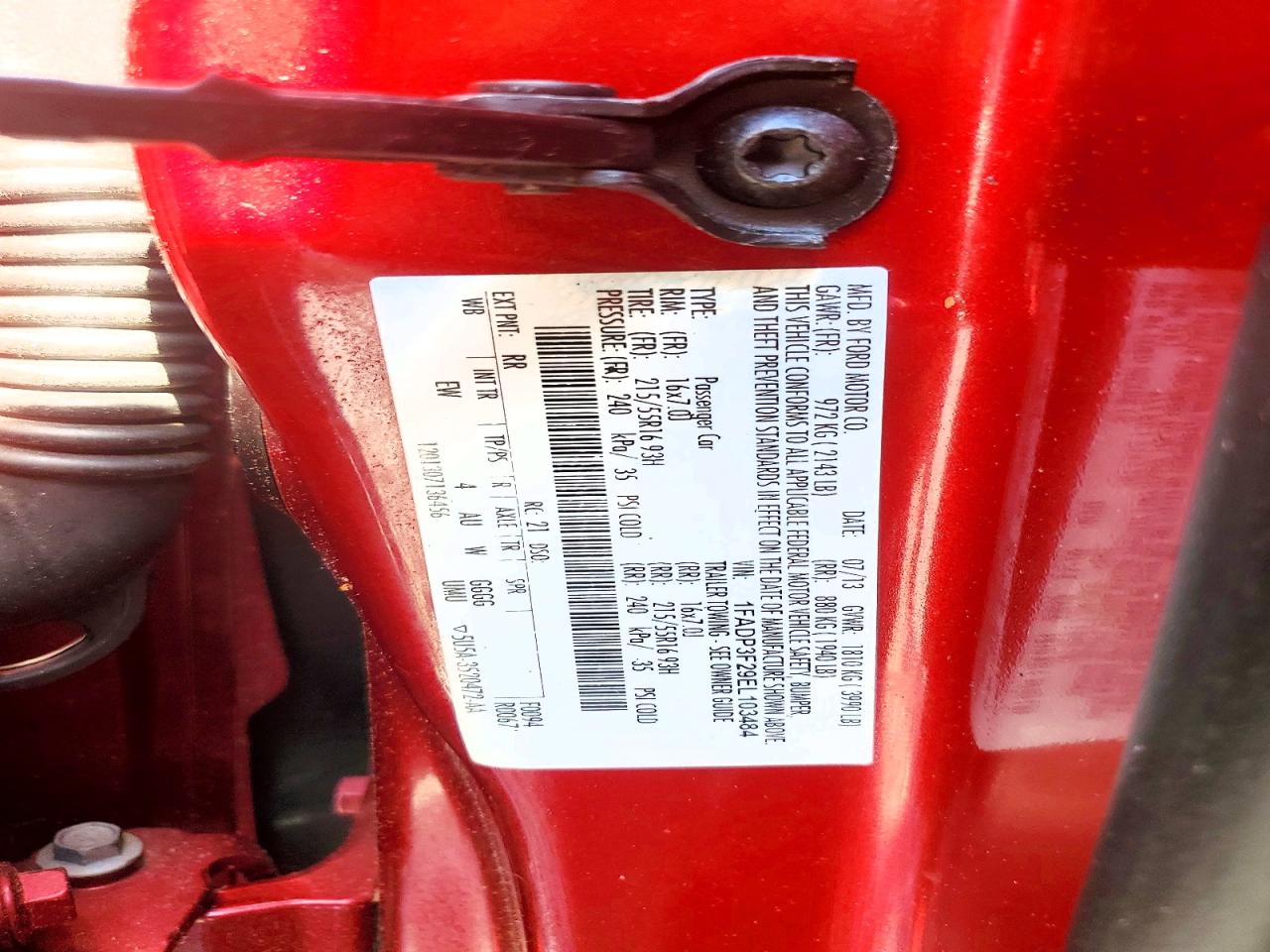 2014 Ford Focus Se Red vin: 1FADP3F29EL103484