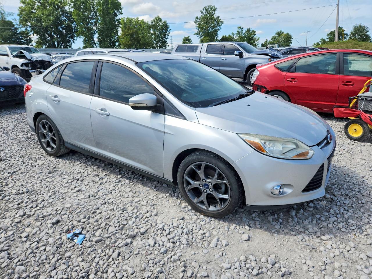 2014 Ford Focus Se Silver vin: 1FADP3F29EL107454