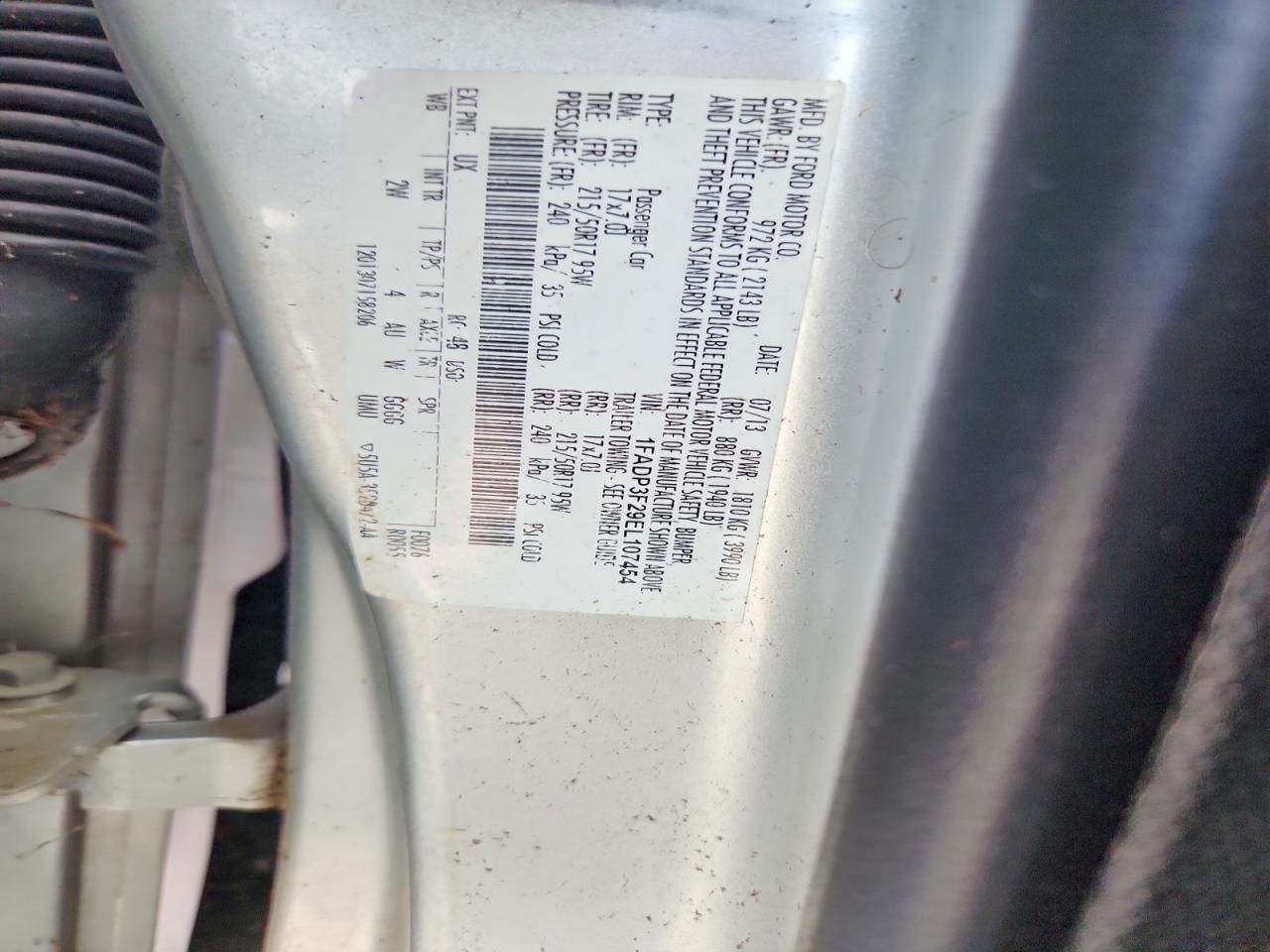 2014 Ford Focus Se Silver vin: 1FADP3F29EL107454