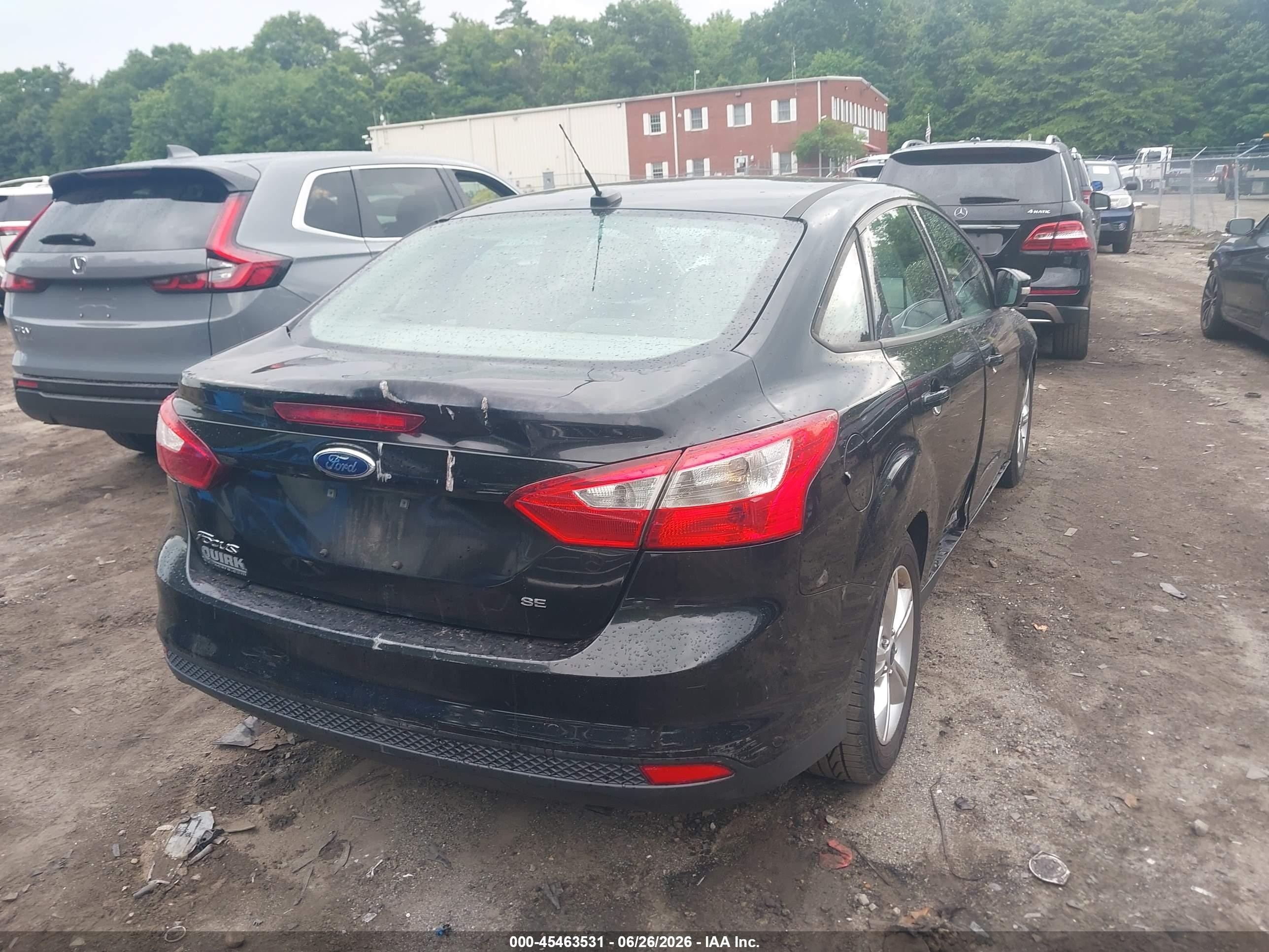 2014 Ford Focus Se Black vin: 1FADP3F29EL114131