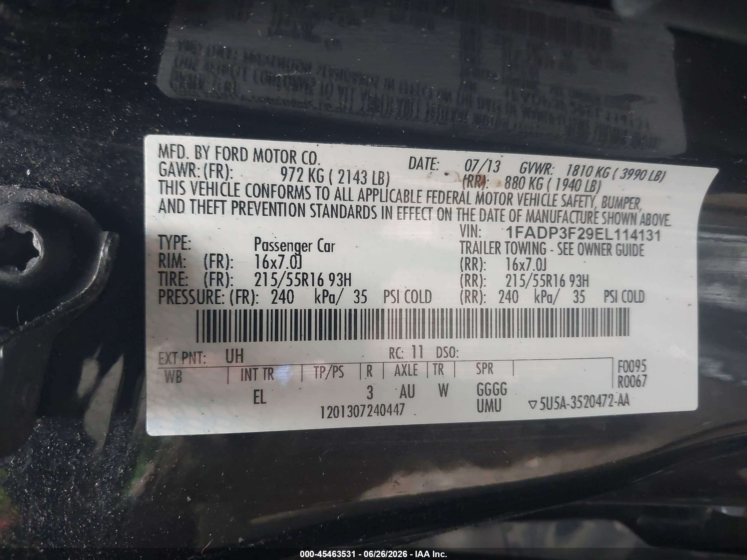 2014 Ford Focus Se Black vin: 1FADP3F29EL114131