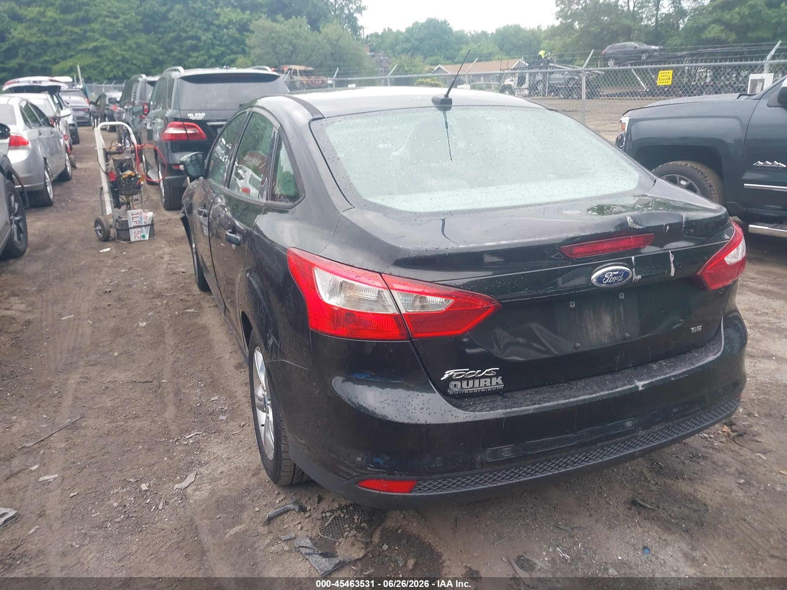 2014 Ford Focus Se Black vin: 1FADP3F29EL114131