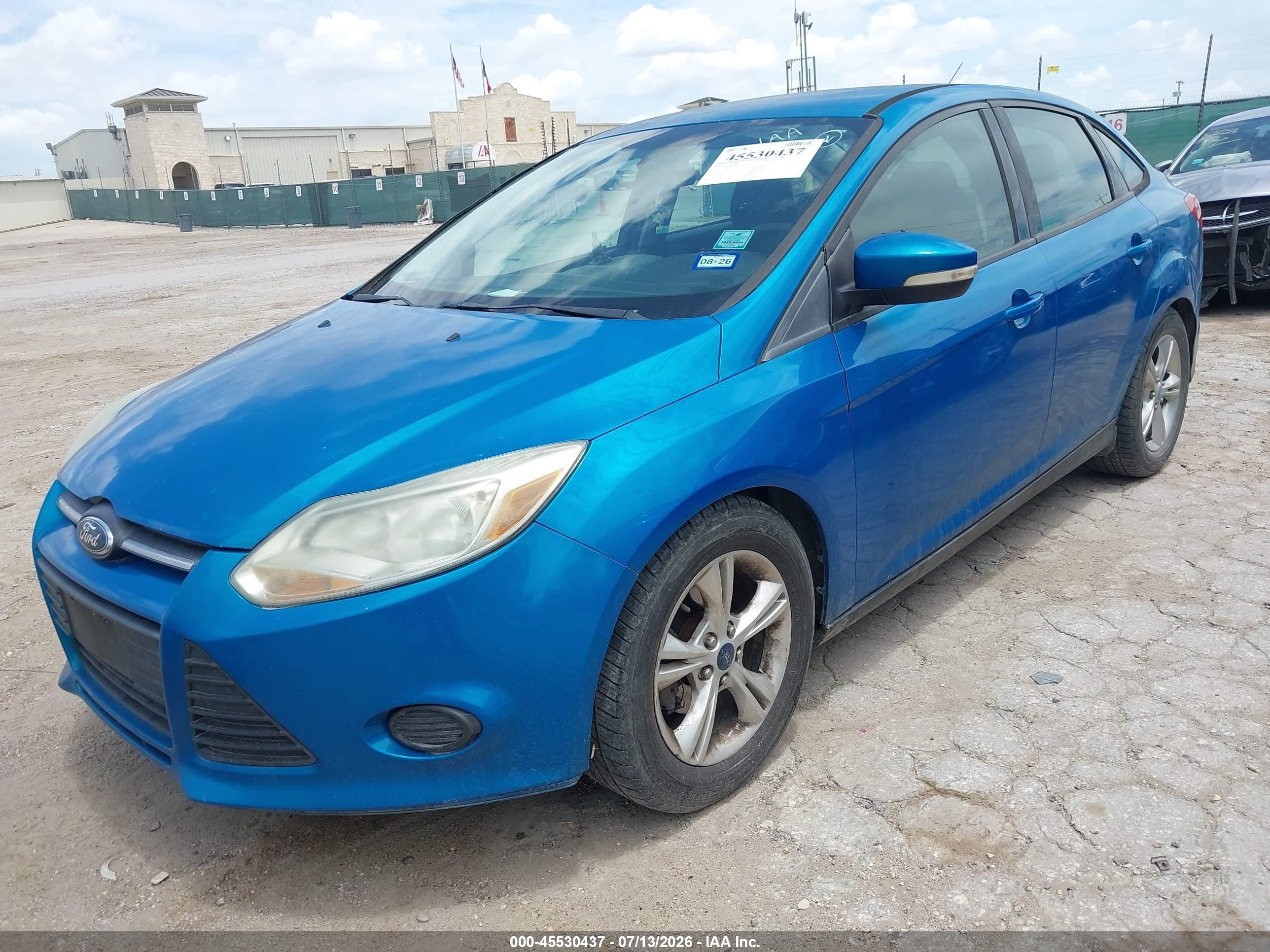 2014 Ford Focus Se Blue vin: 1FADP3F29EL137859