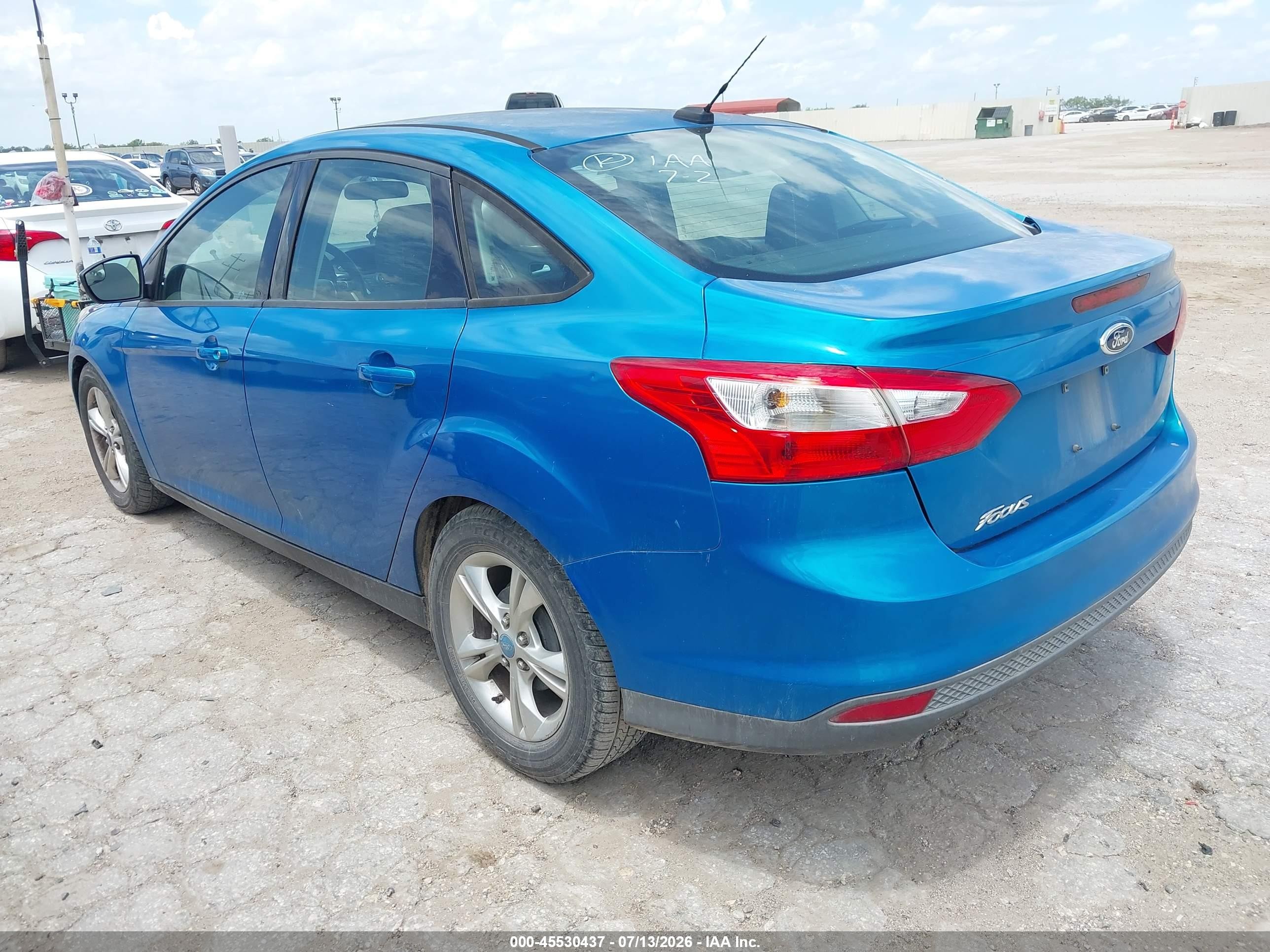 2014 Ford Focus Se Blue vin: 1FADP3F29EL137859