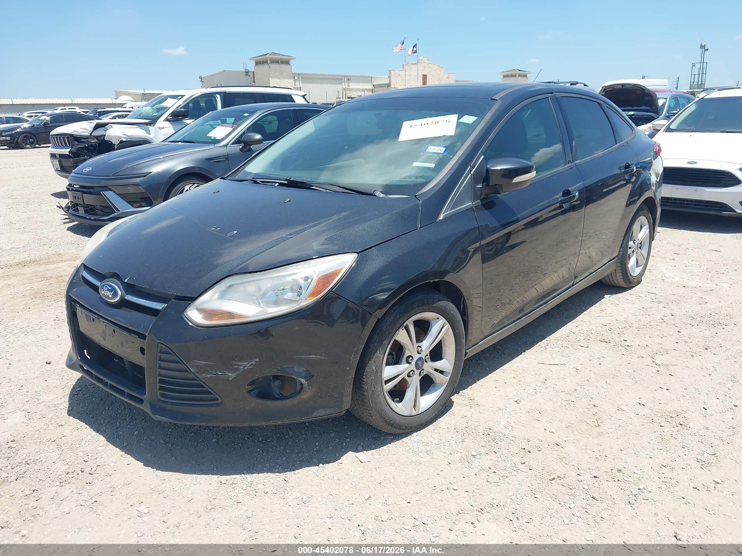 2014 Ford Focus Se Black vin: 1FADP3F29EL145055