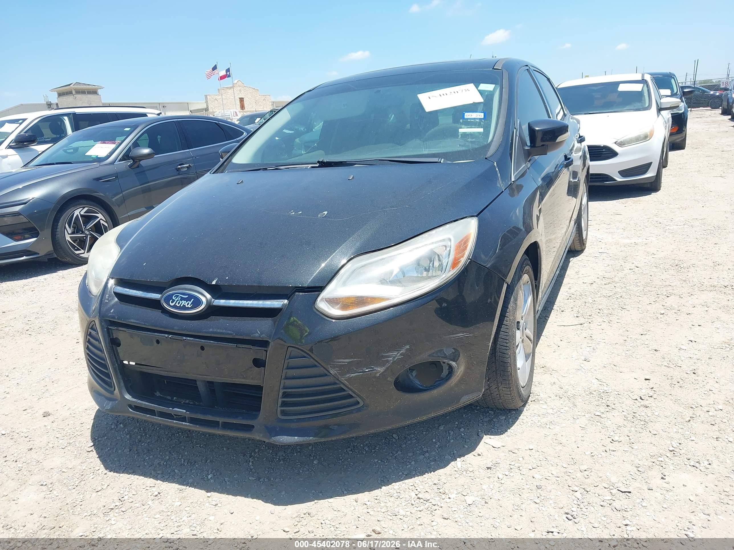 2014 Ford Focus Se Black vin: 1FADP3F29EL145055