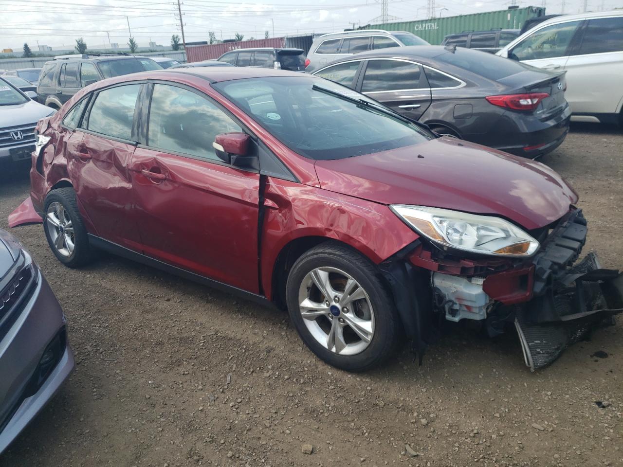 2014 Ford Focus Se Red vin: 1FADP3F29EL155004