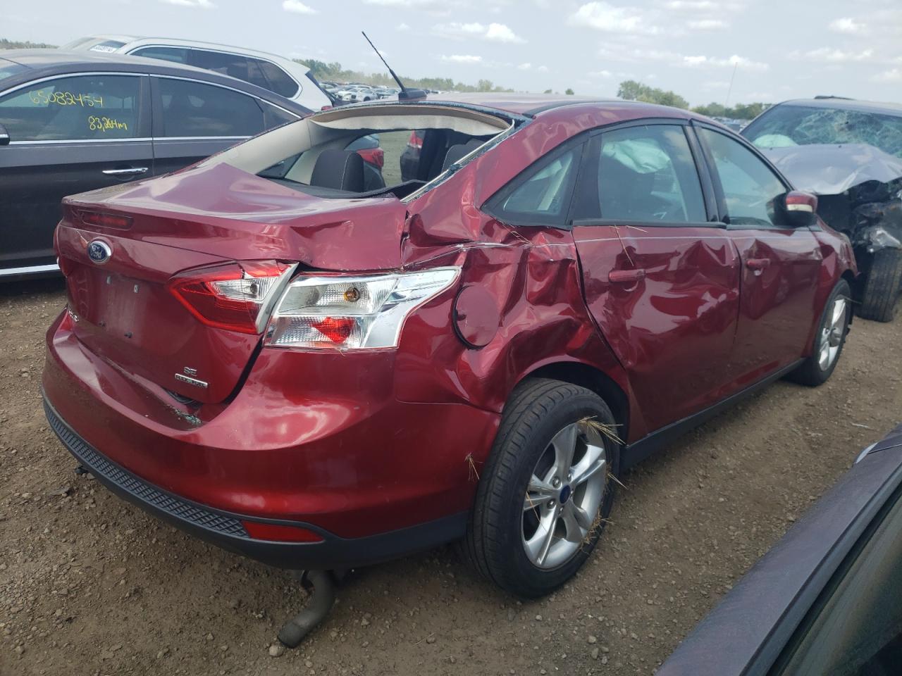 2014 Ford Focus Se Red vin: 1FADP3F29EL155004