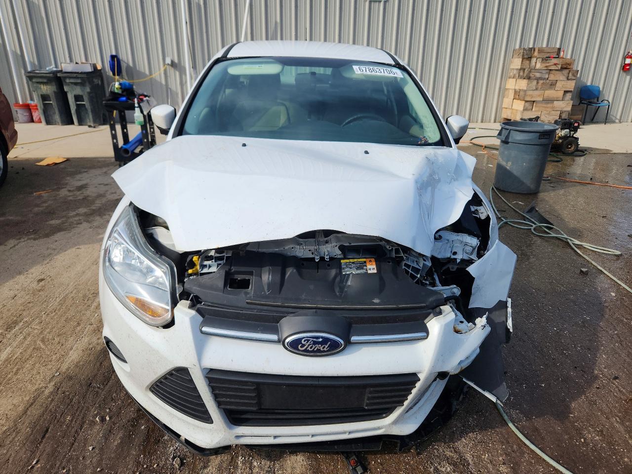 2014 Ford Focus Se White vin: 1FADP3F29EL157903