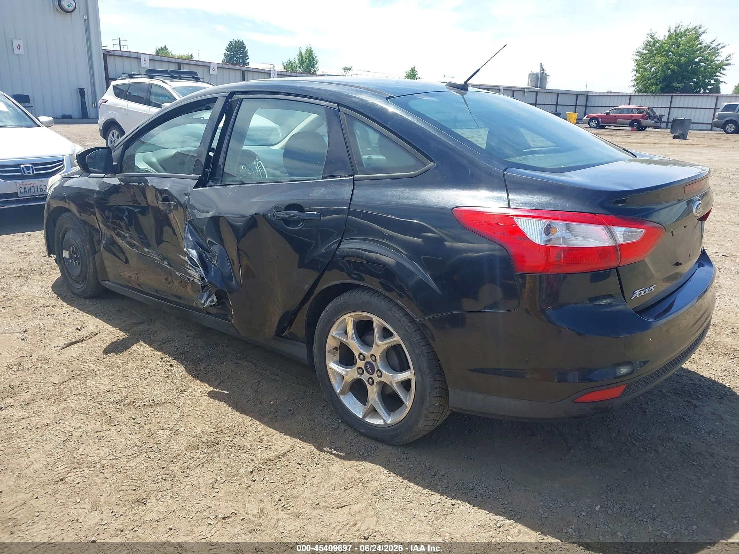 2014 Ford Focus Se Black vin: 1FADP3F29EL163121