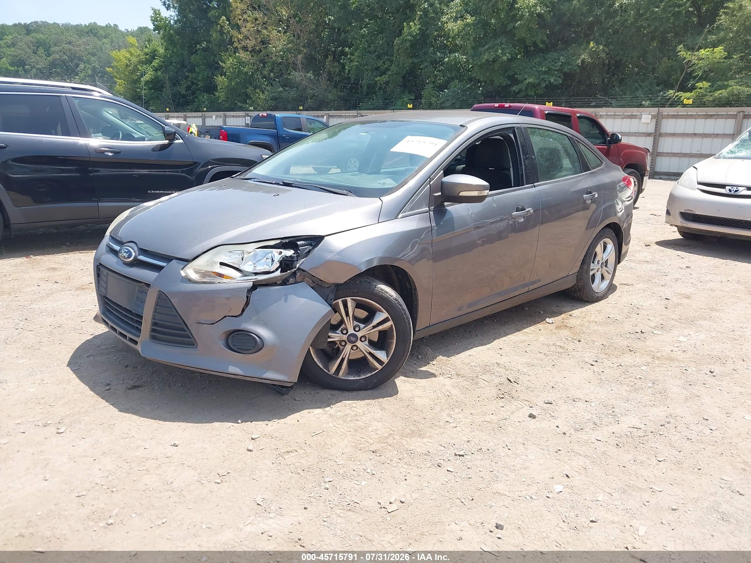 2014 Ford Focus Se Gray vin: 1FADP3F29EL190318