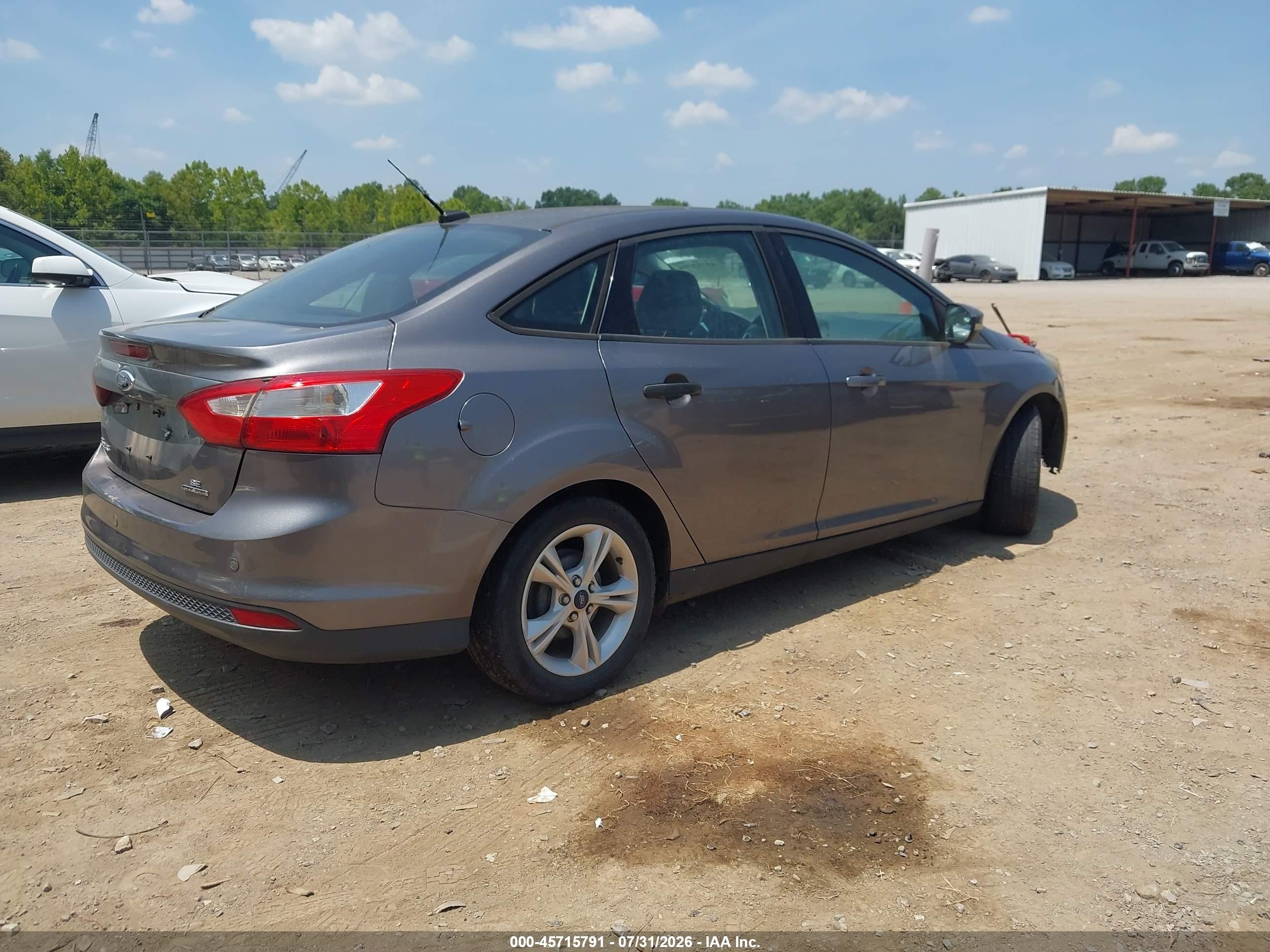 2014 Ford Focus Se Gray vin: 1FADP3F29EL190318
