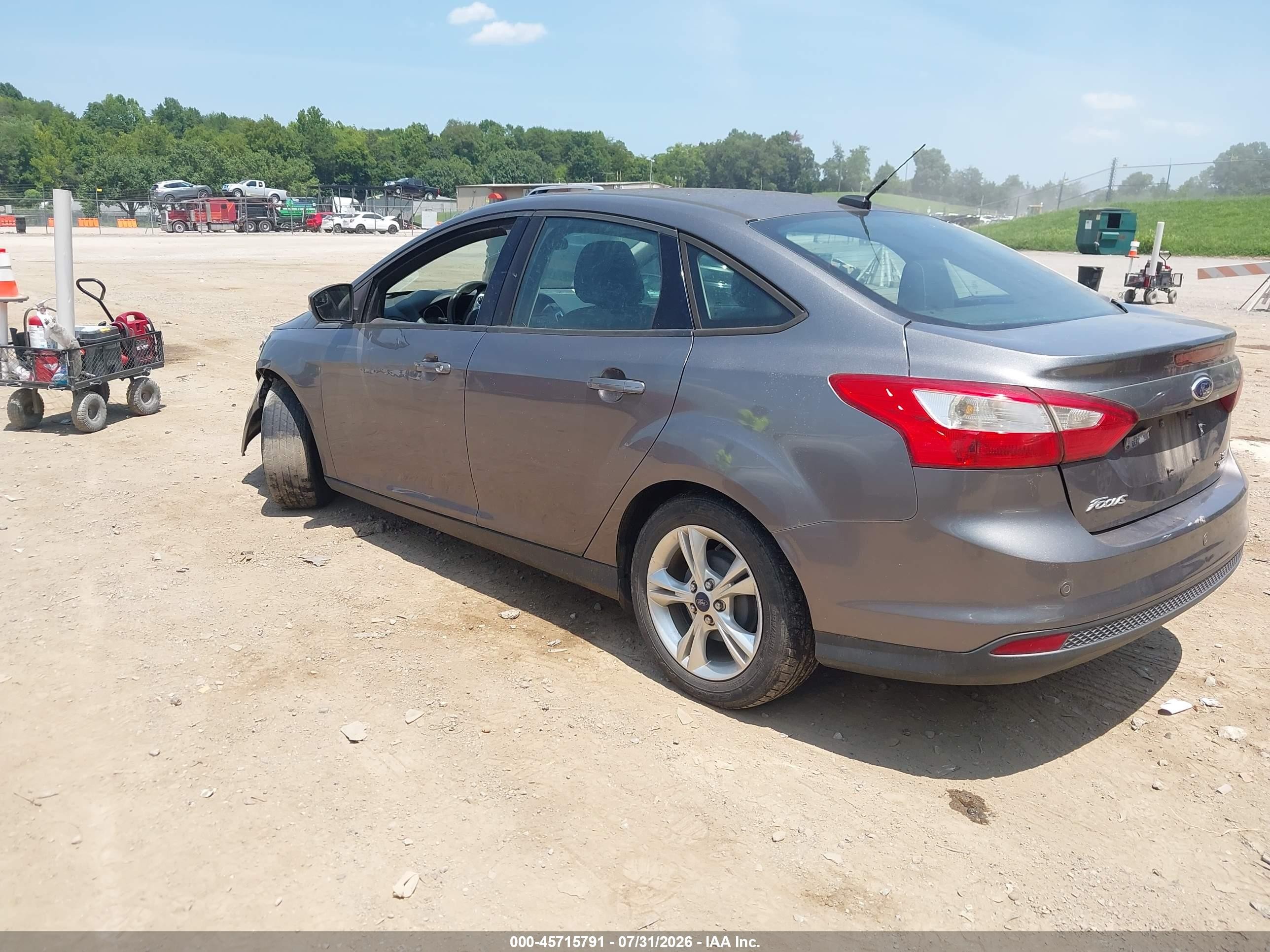2014 Ford Focus Se Gray vin: 1FADP3F29EL190318