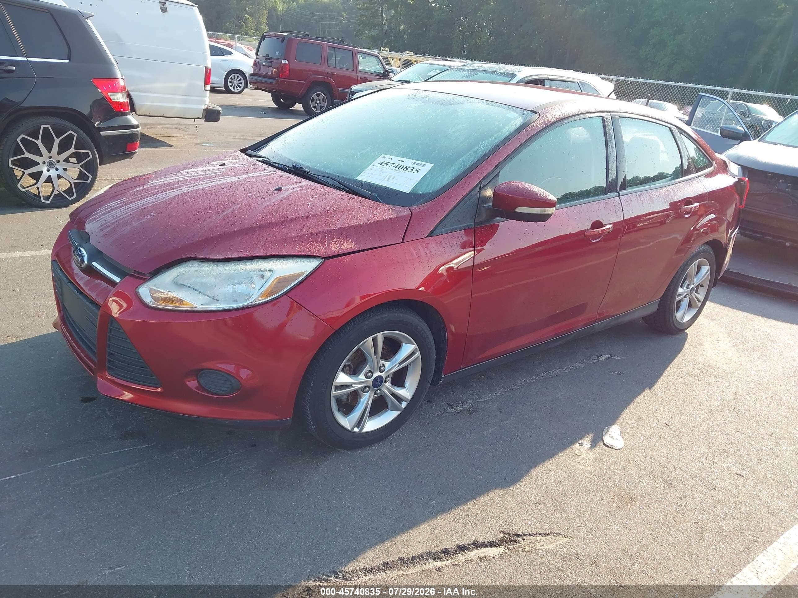 2014 Ford Focus Se Red vin: 1FADP3F29EL192019