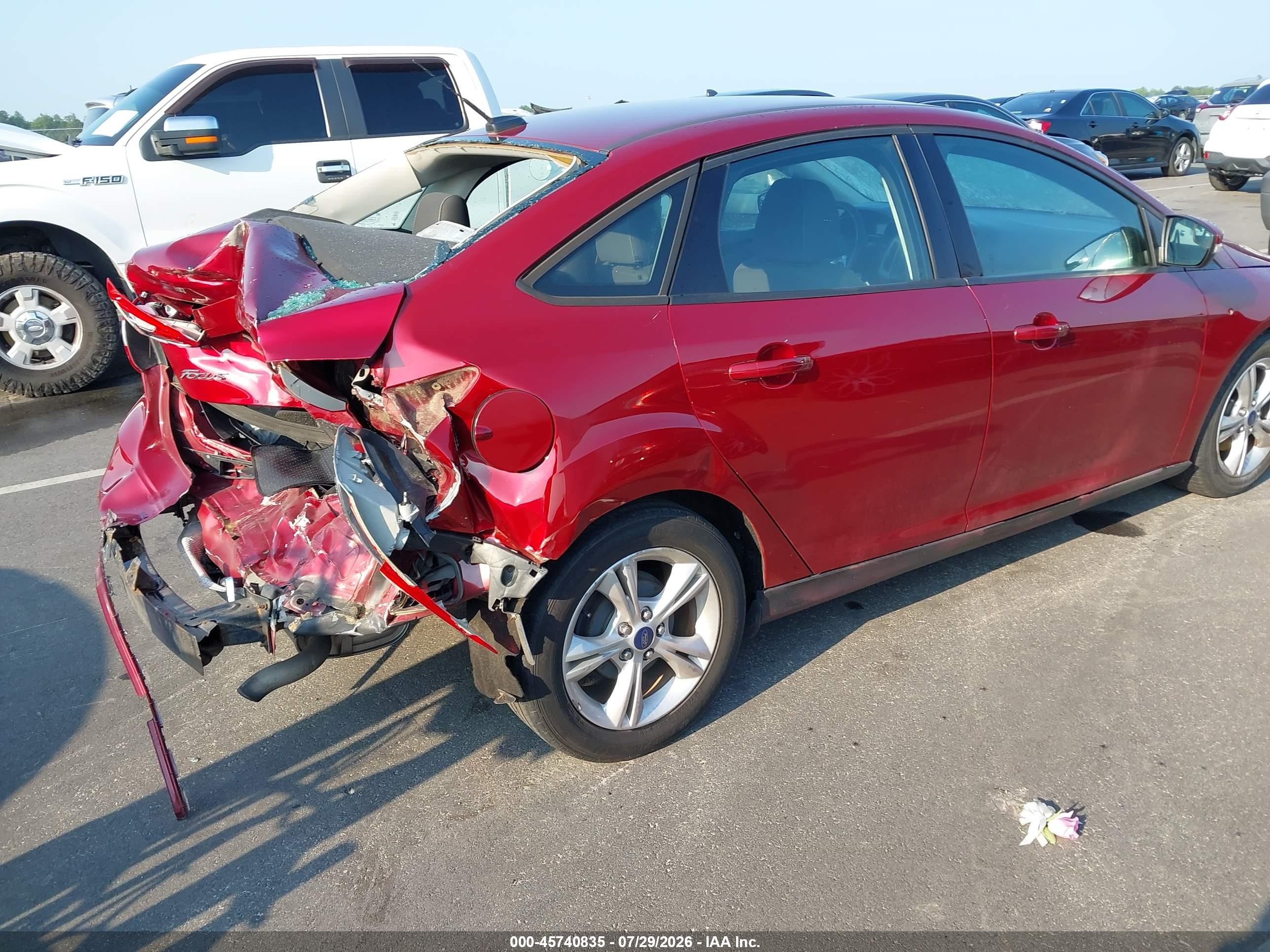 2014 Ford Focus Se Red vin: 1FADP3F29EL192019