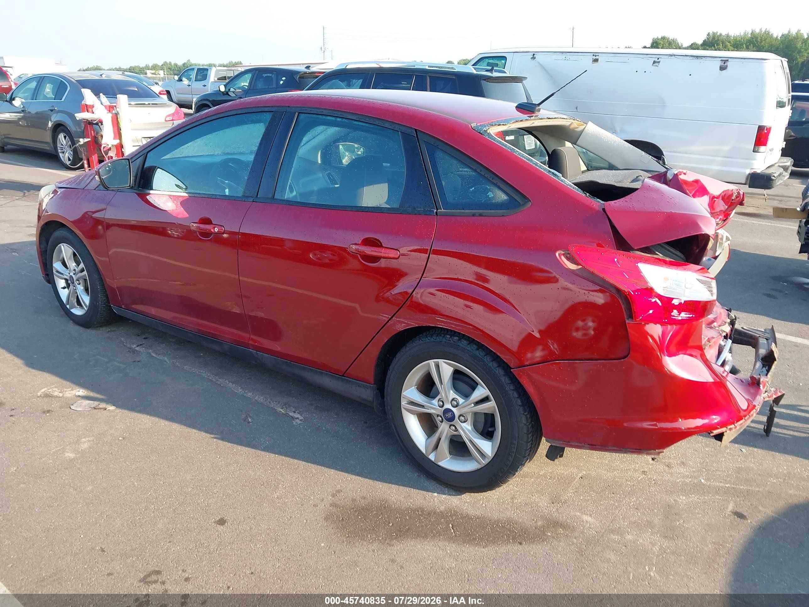 2014 Ford Focus Se Red vin: 1FADP3F29EL192019