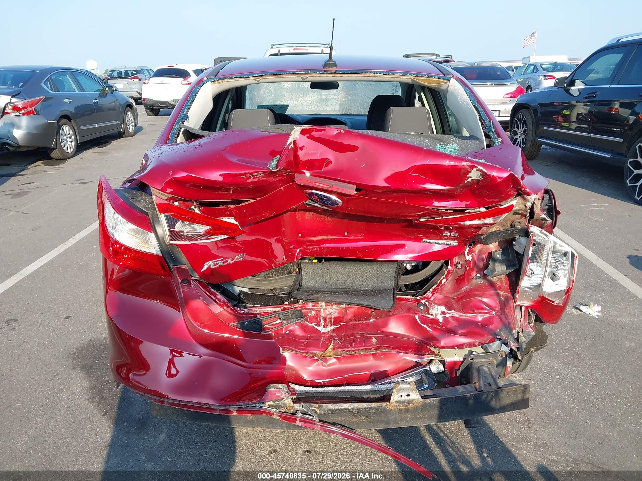 2014 Ford Focus Se Red vin: 1FADP3F29EL192019