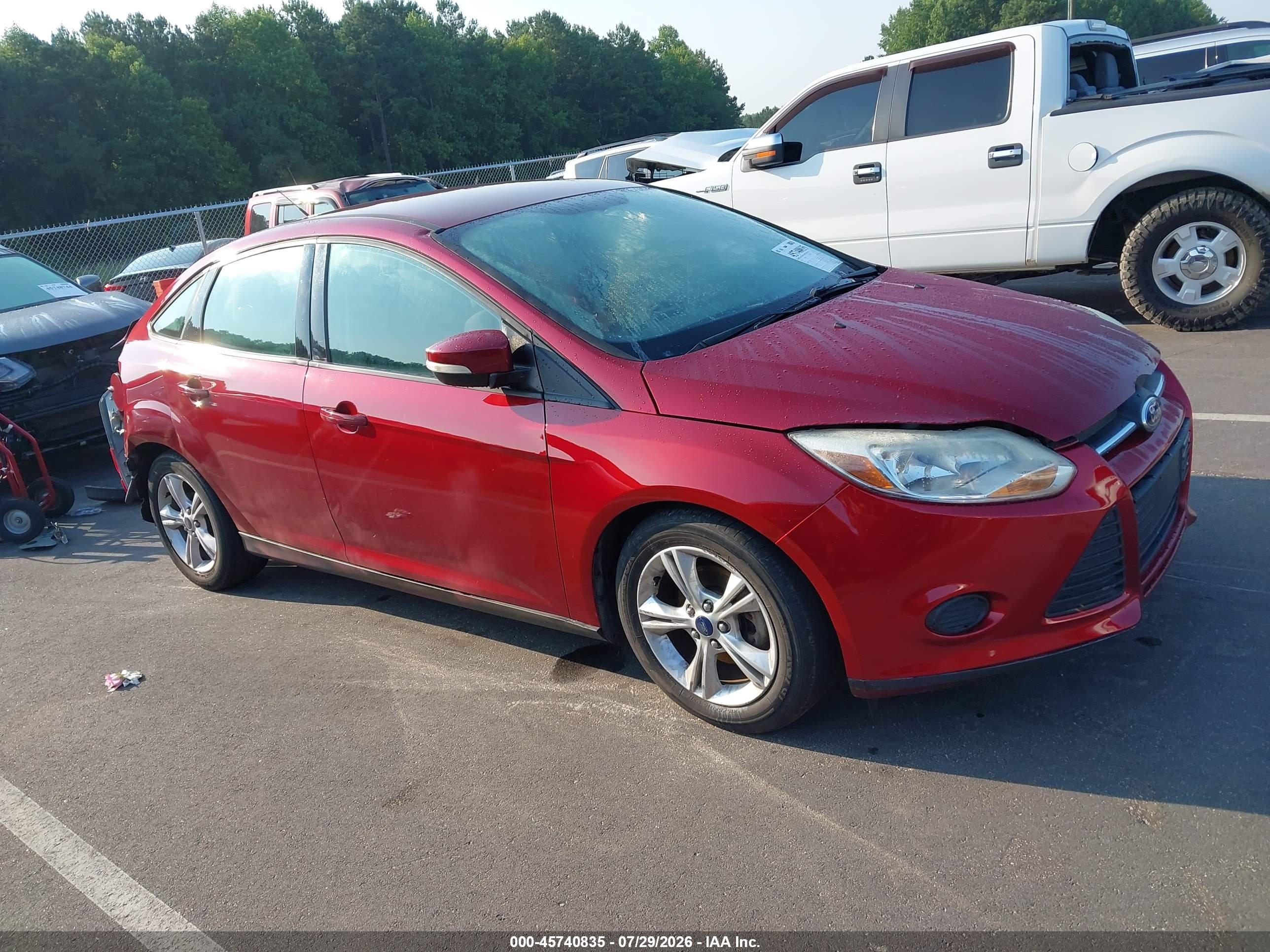 2014 Ford Focus Se Red vin: 1FADP3F29EL192019