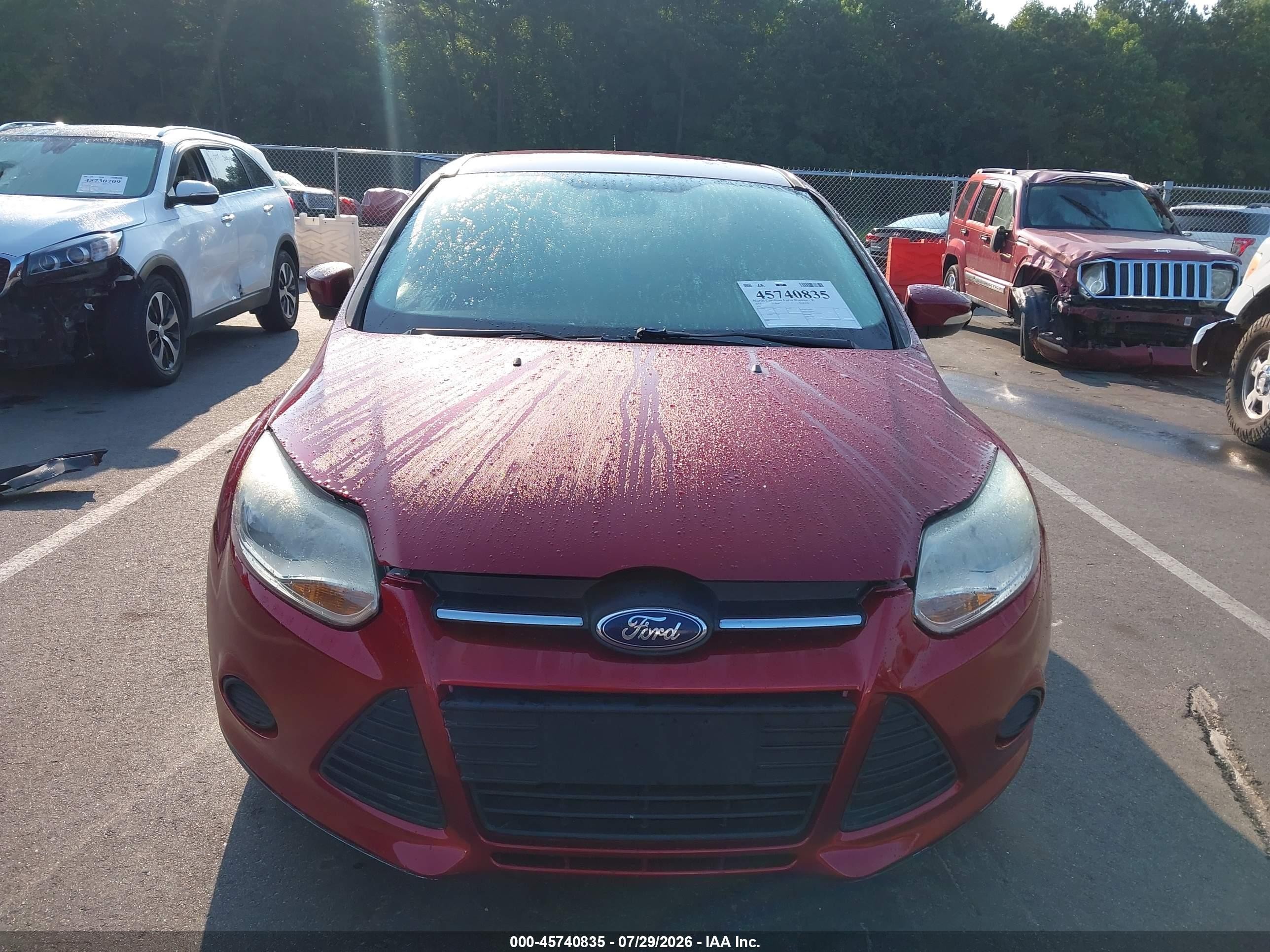 2014 Ford Focus Se Red vin: 1FADP3F29EL192019