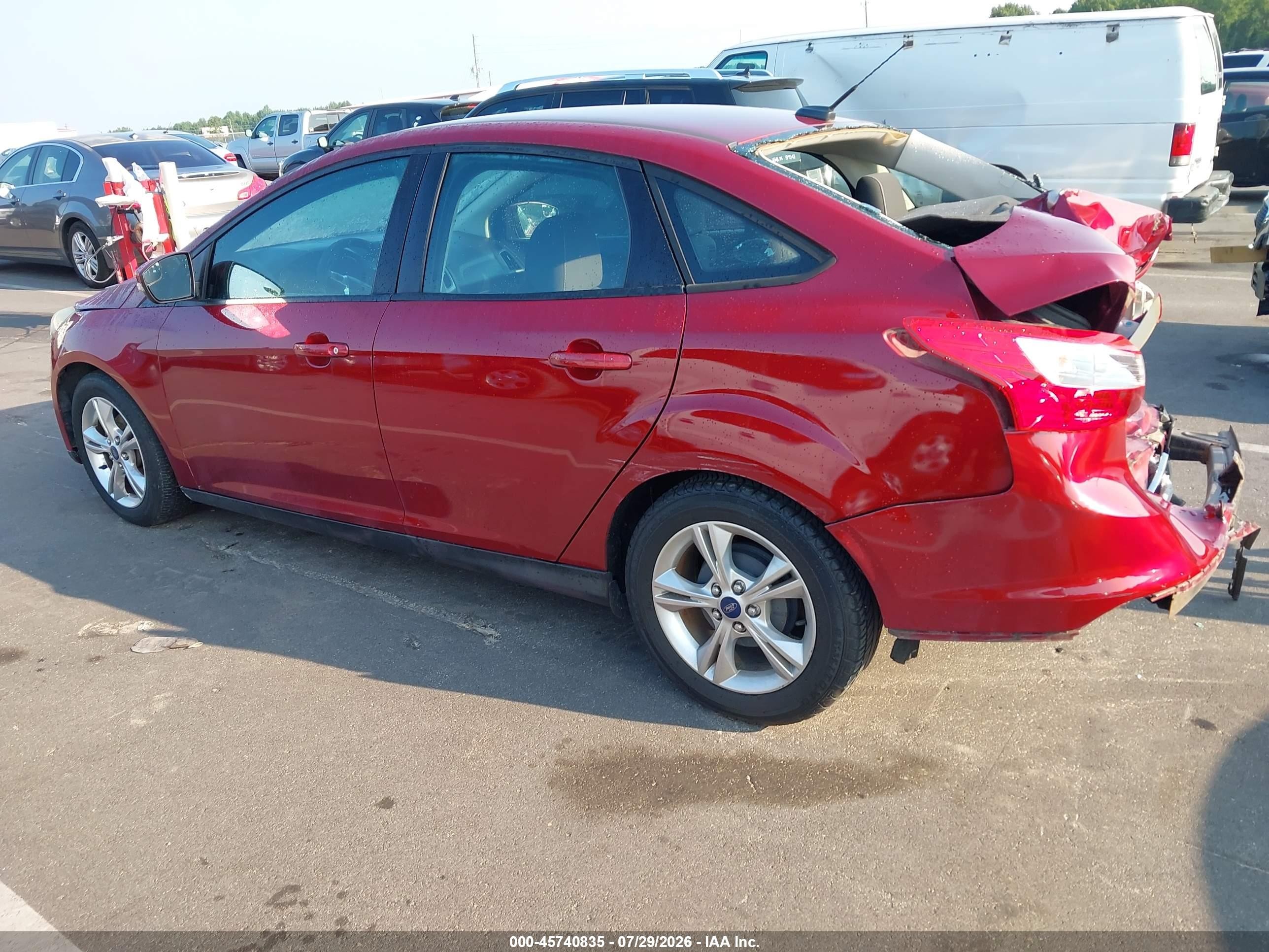 2014 Ford Focus Se Red vin: 1FADP3F29EL192019