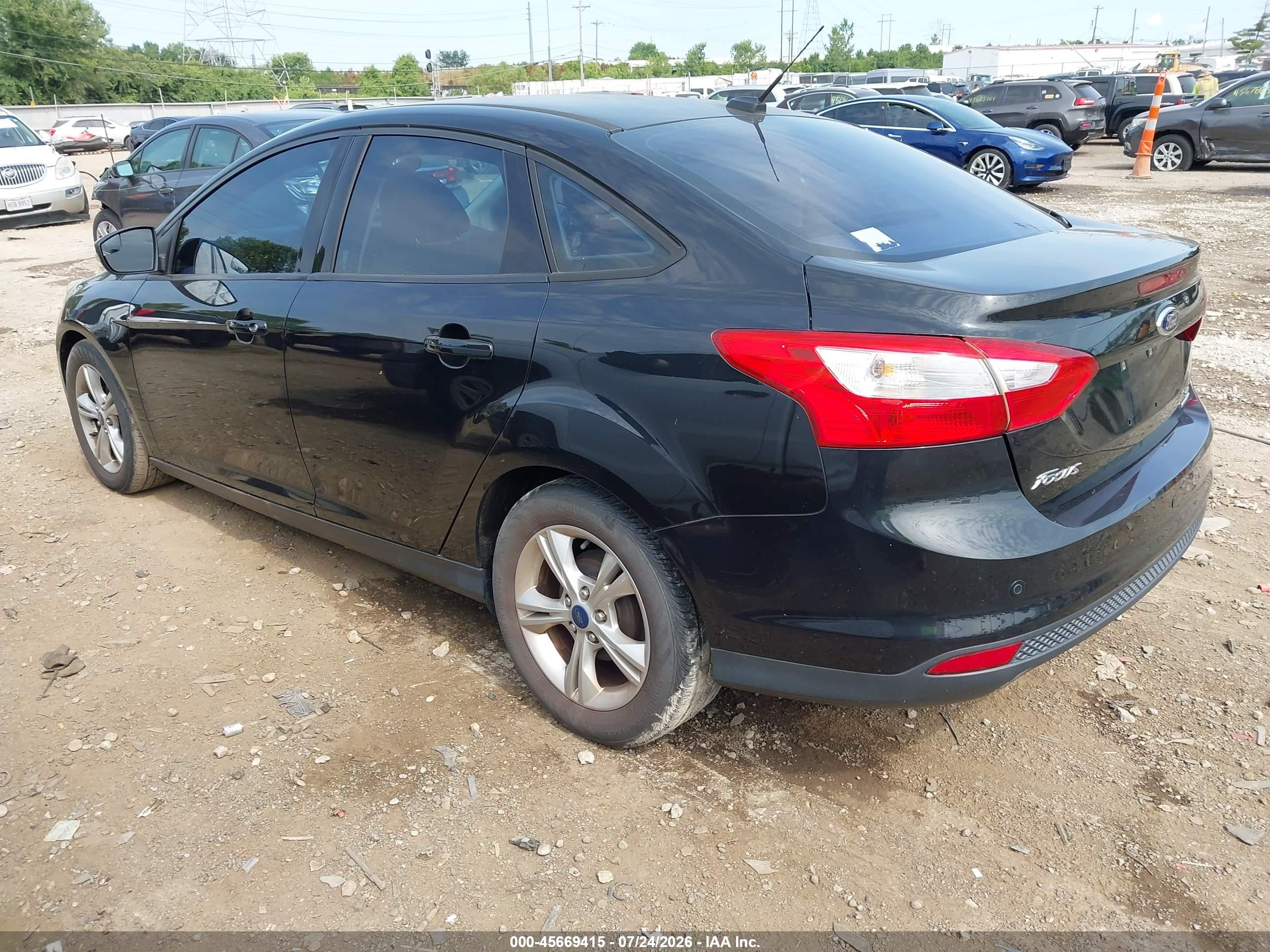 2014 Ford Focus Se Black vin: 1FADP3F29EL206226
