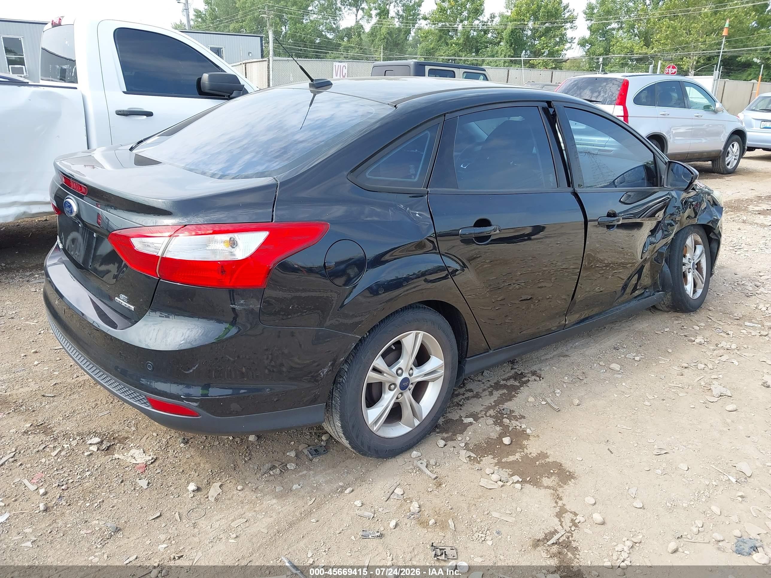 2014 Ford Focus Se Black vin: 1FADP3F29EL206226