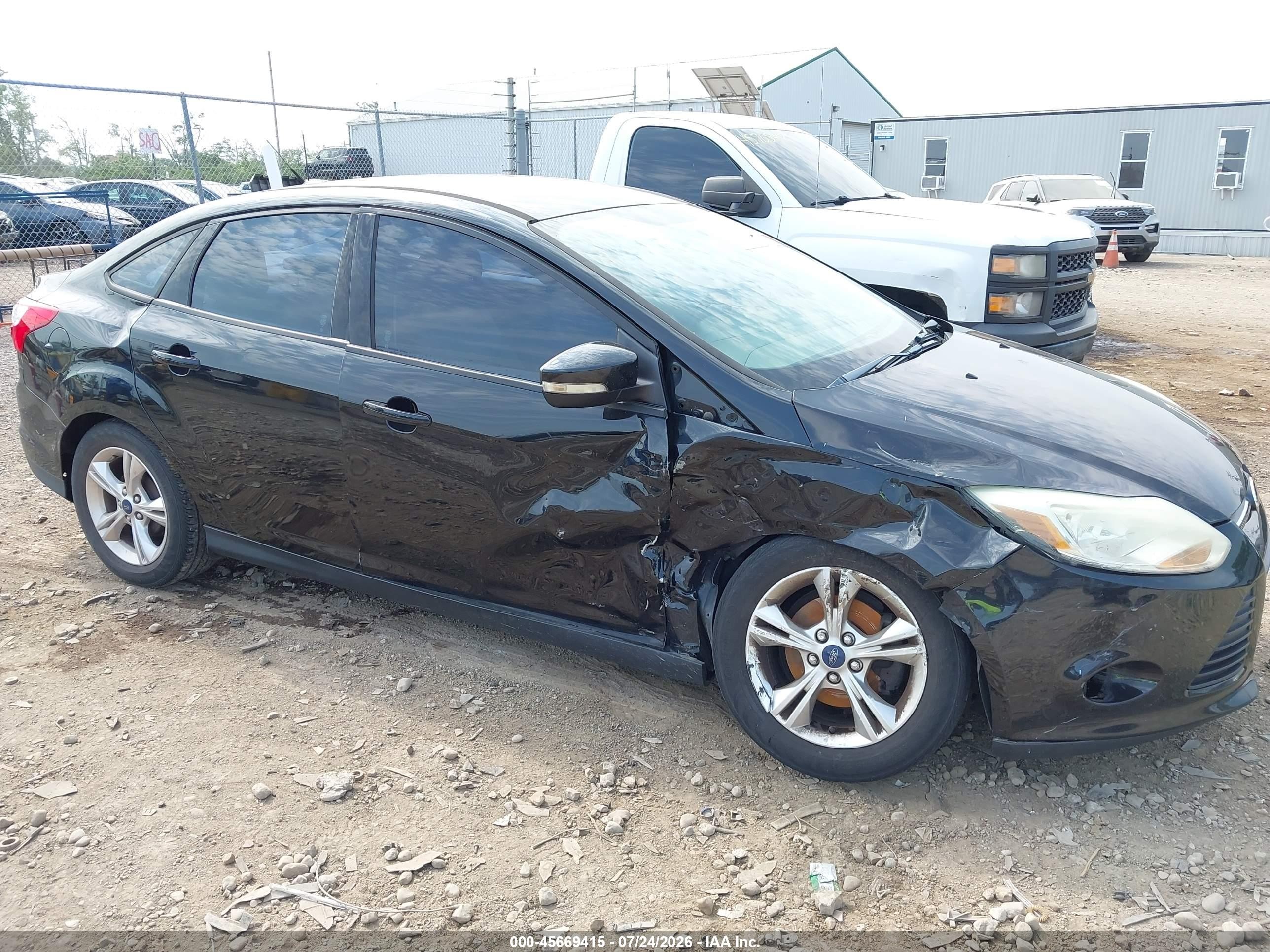 2014 Ford Focus Se Black vin: 1FADP3F29EL206226