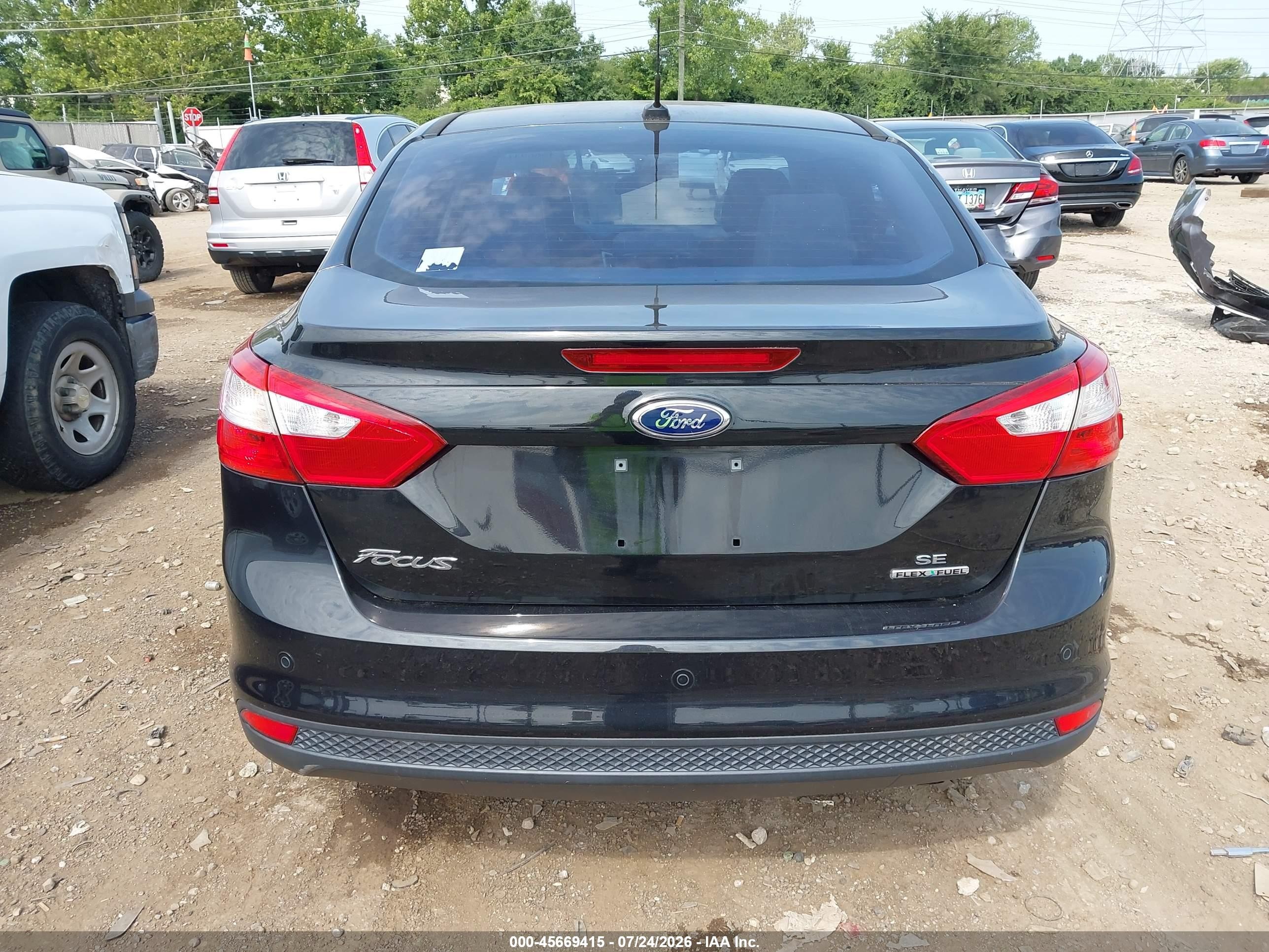 2014 Ford Focus Se Black vin: 1FADP3F29EL206226