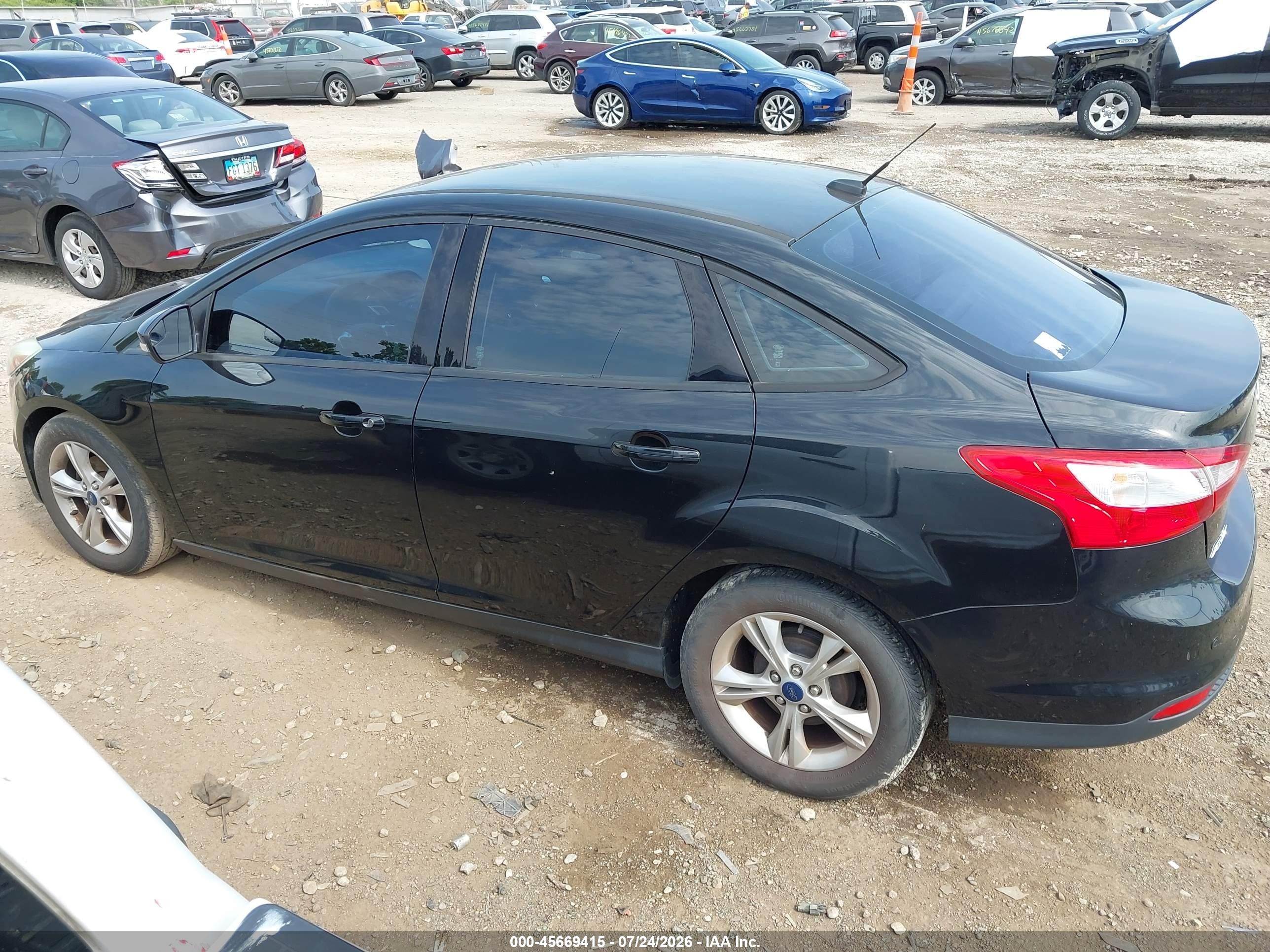 2014 Ford Focus Se Black vin: 1FADP3F29EL206226