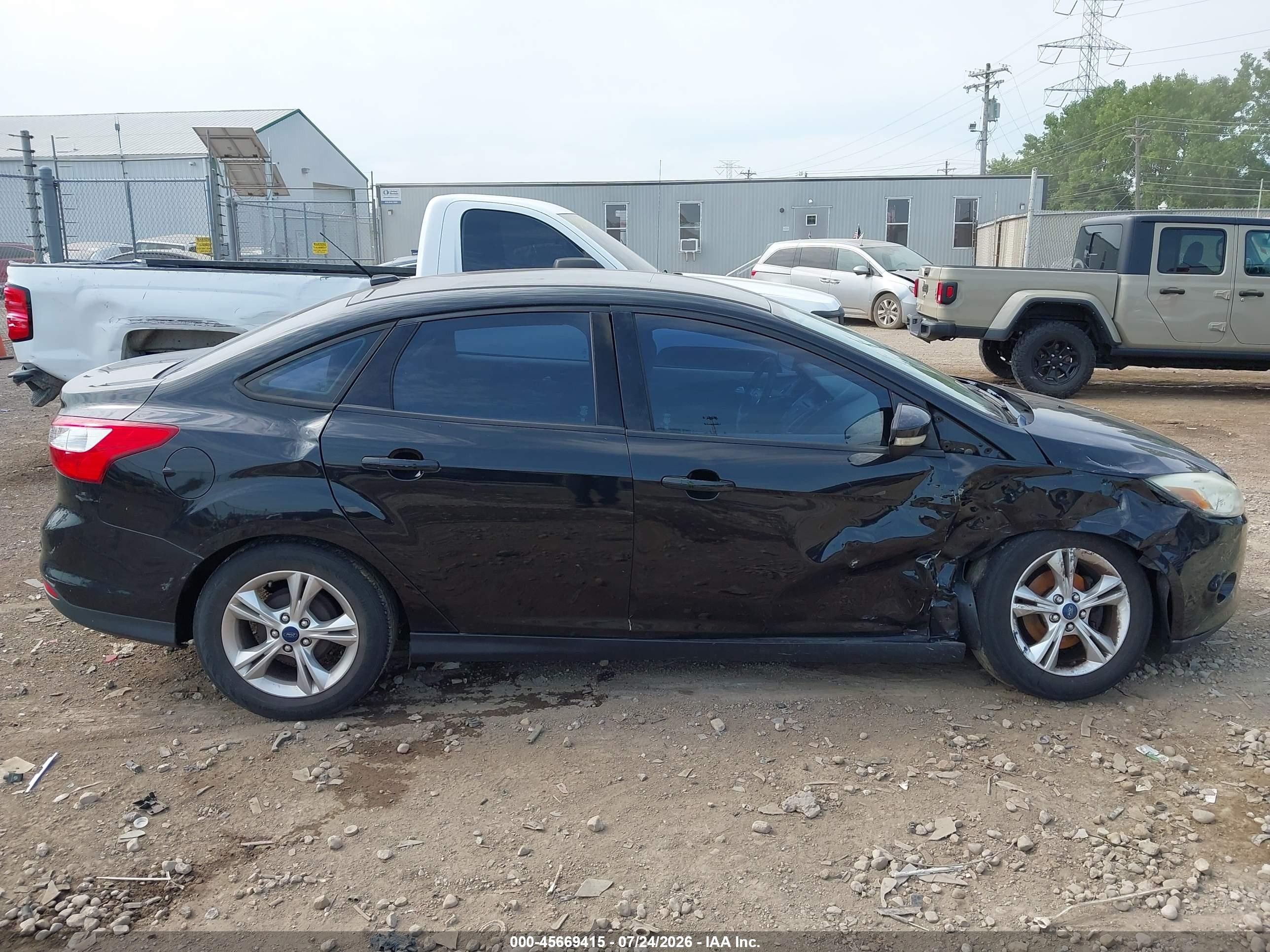 2014 Ford Focus Se Black vin: 1FADP3F29EL206226