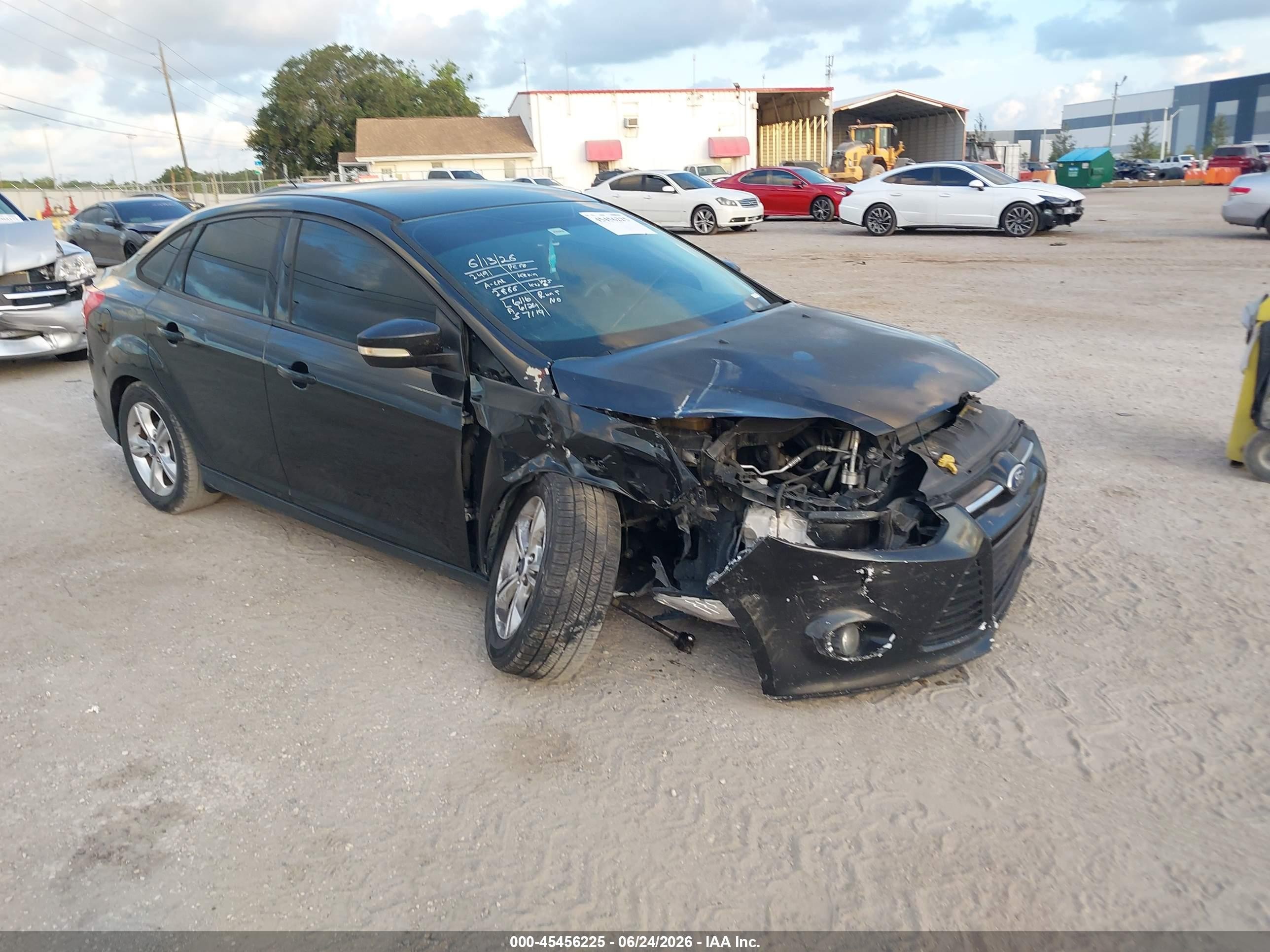 2014 Ford Focus Se Black vin: 1FADP3F29EL212866