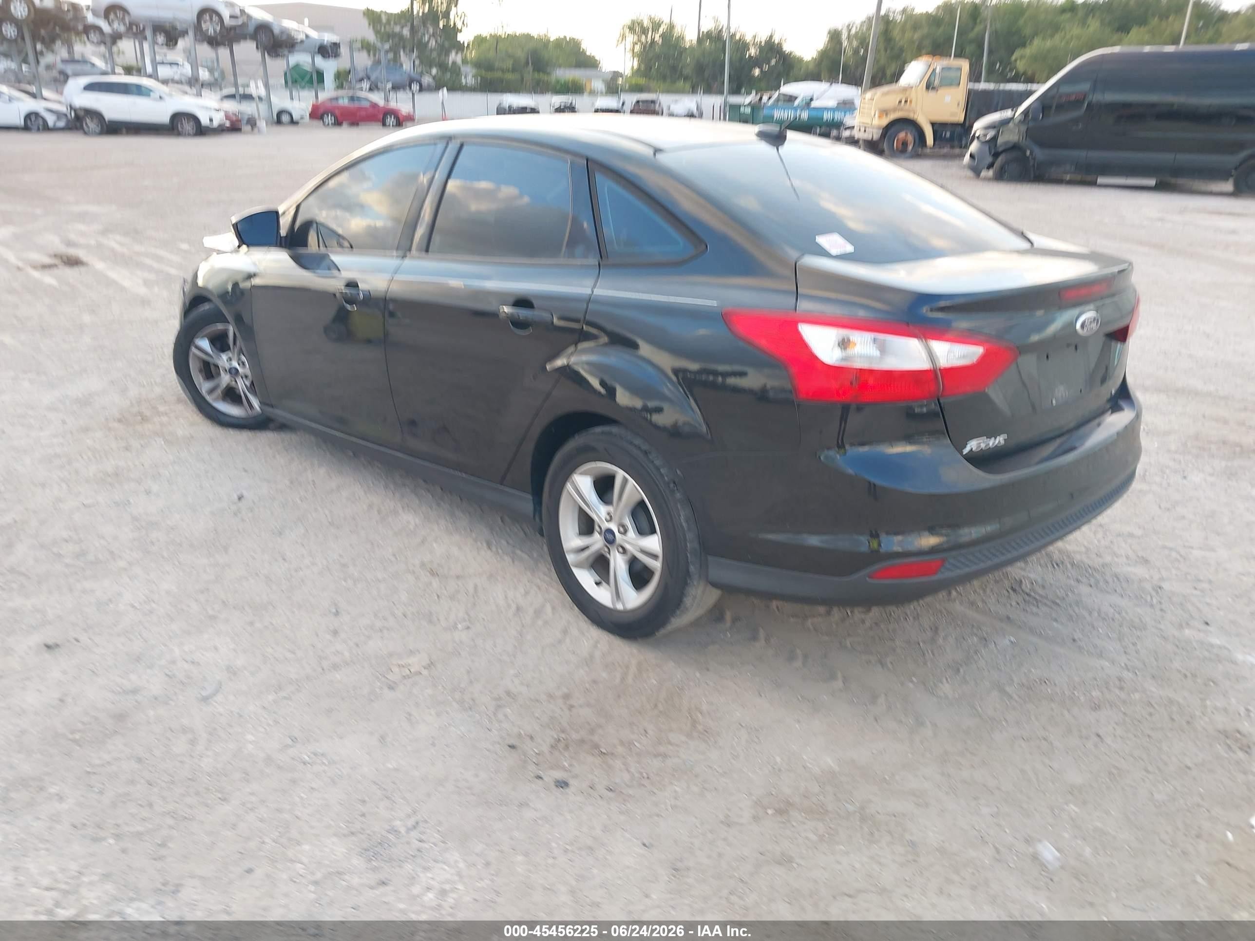 2014 Ford Focus Se Black vin: 1FADP3F29EL212866
