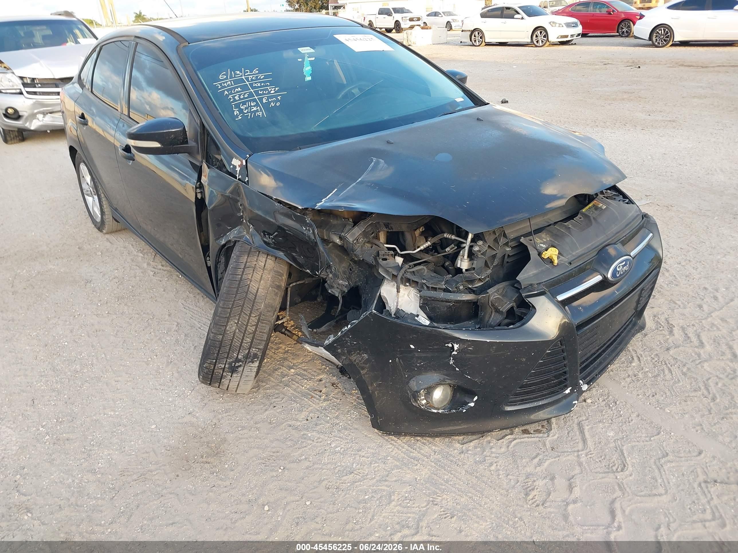 2014 Ford Focus Se Black vin: 1FADP3F29EL212866