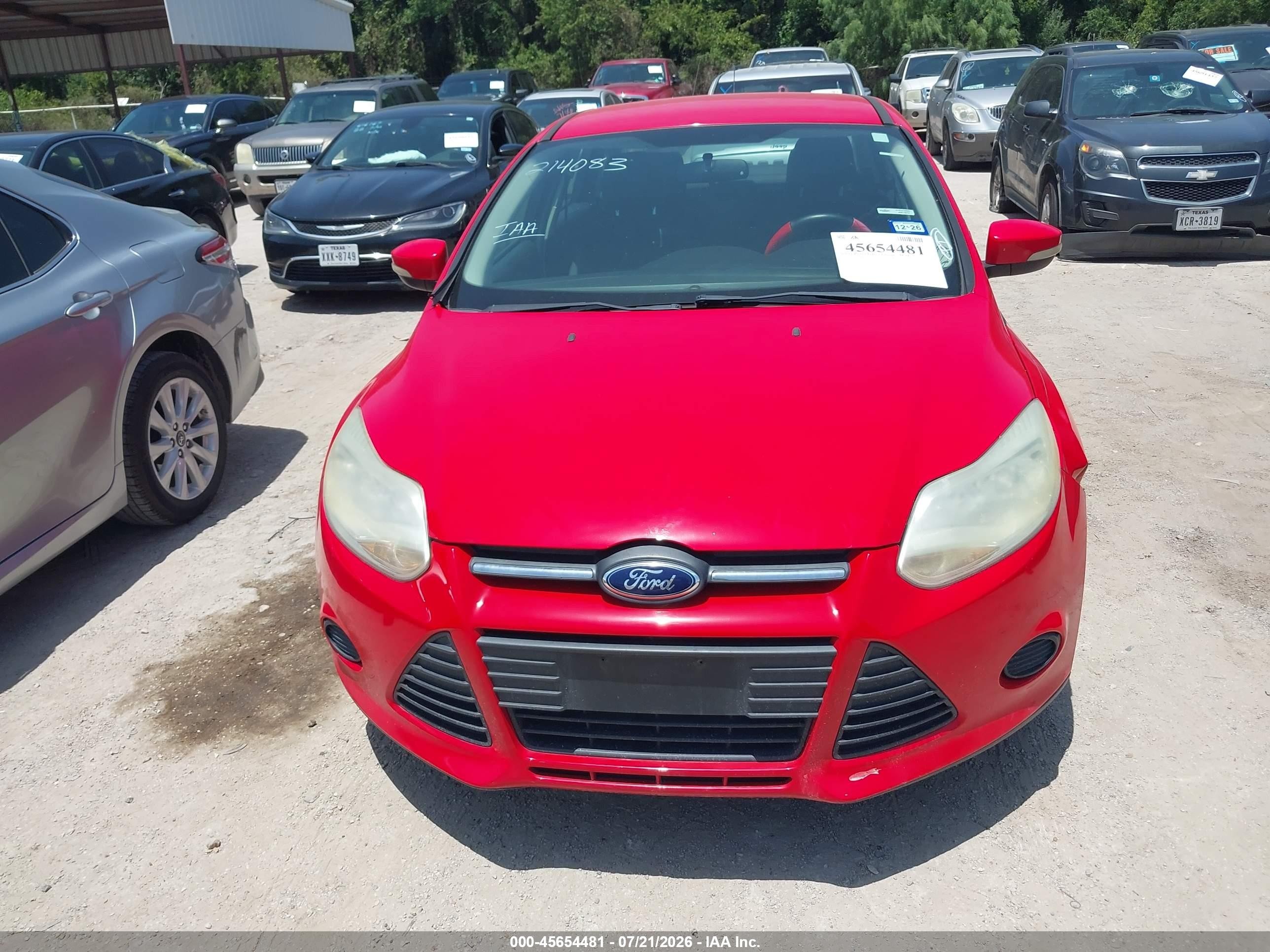 2014 Ford Focus Se Red vin: 1FADP3F29EL214083
