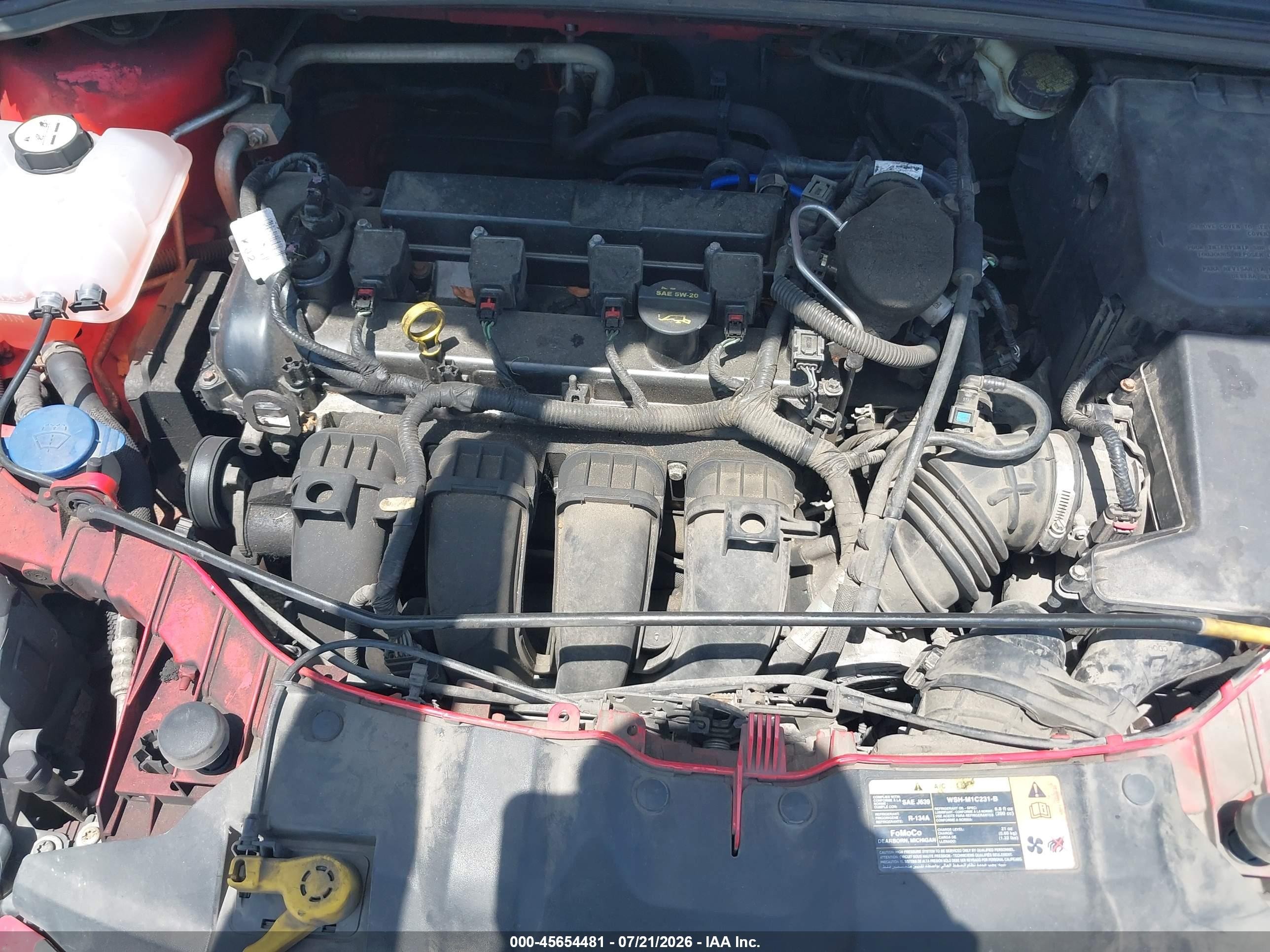 2014 Ford Focus Se Red vin: 1FADP3F29EL214083