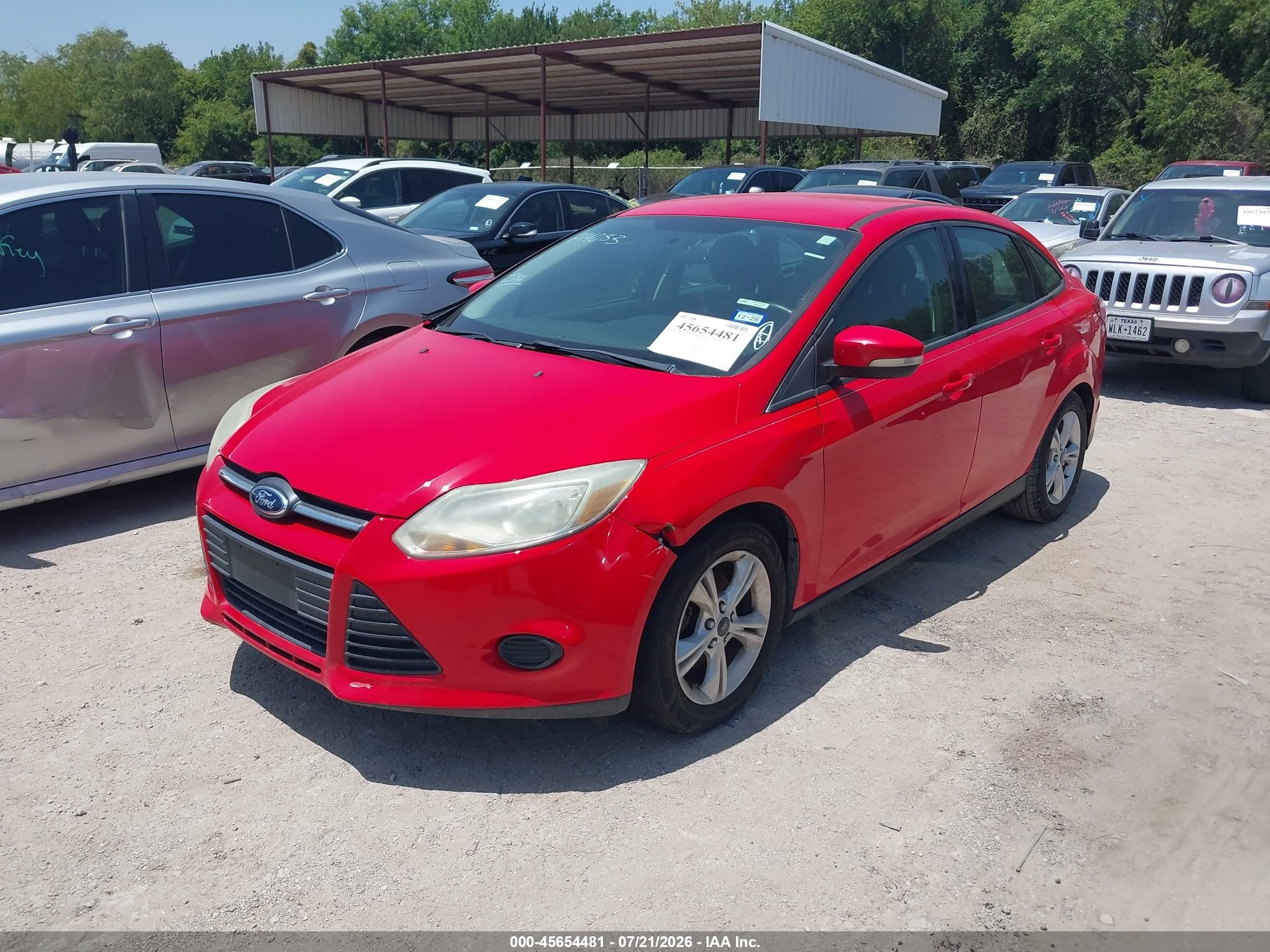 2014 Ford Focus Se Red vin: 1FADP3F29EL214083