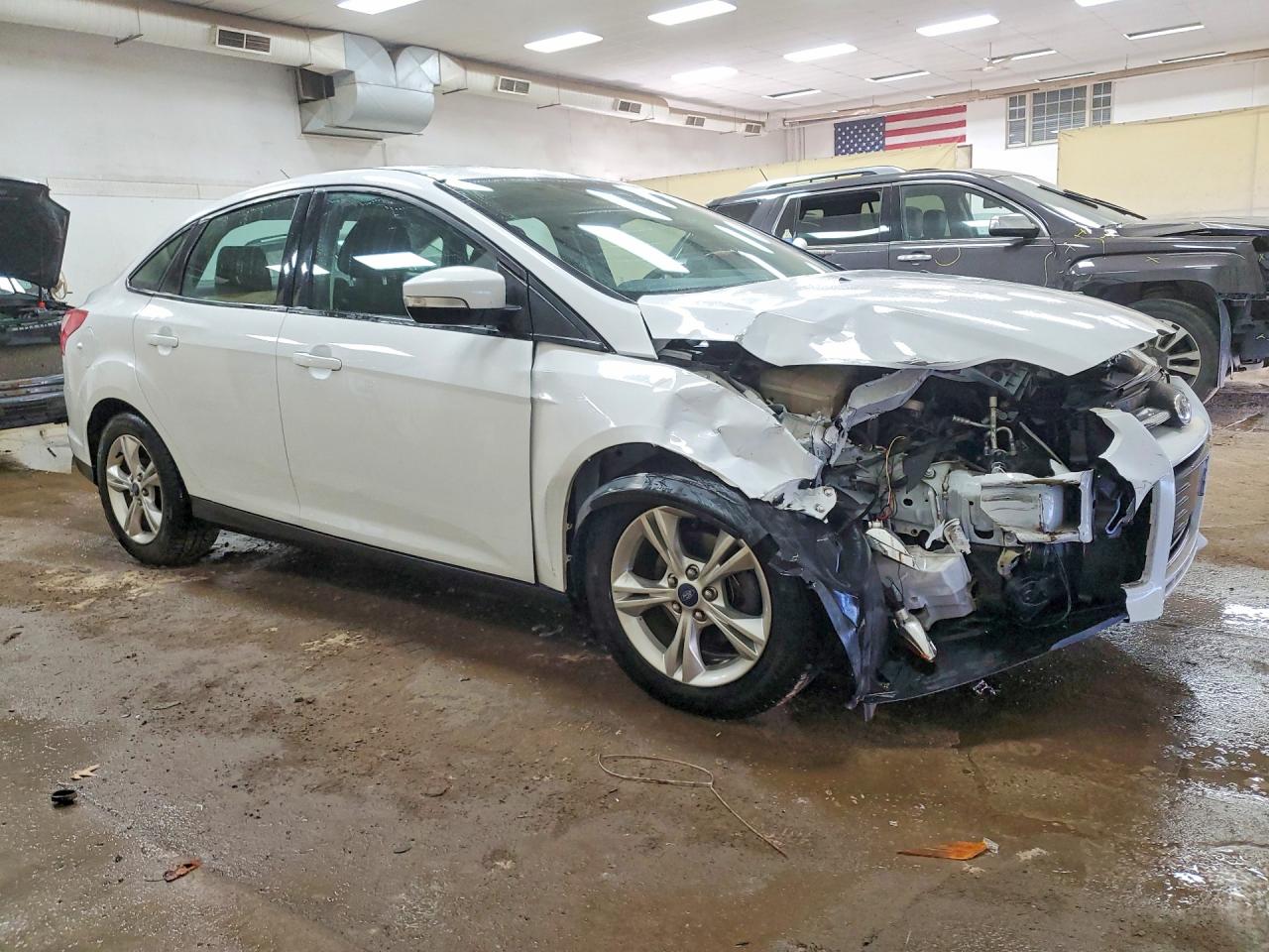 2014 Ford Focus Se White vin: 1FADP3F29EL217890