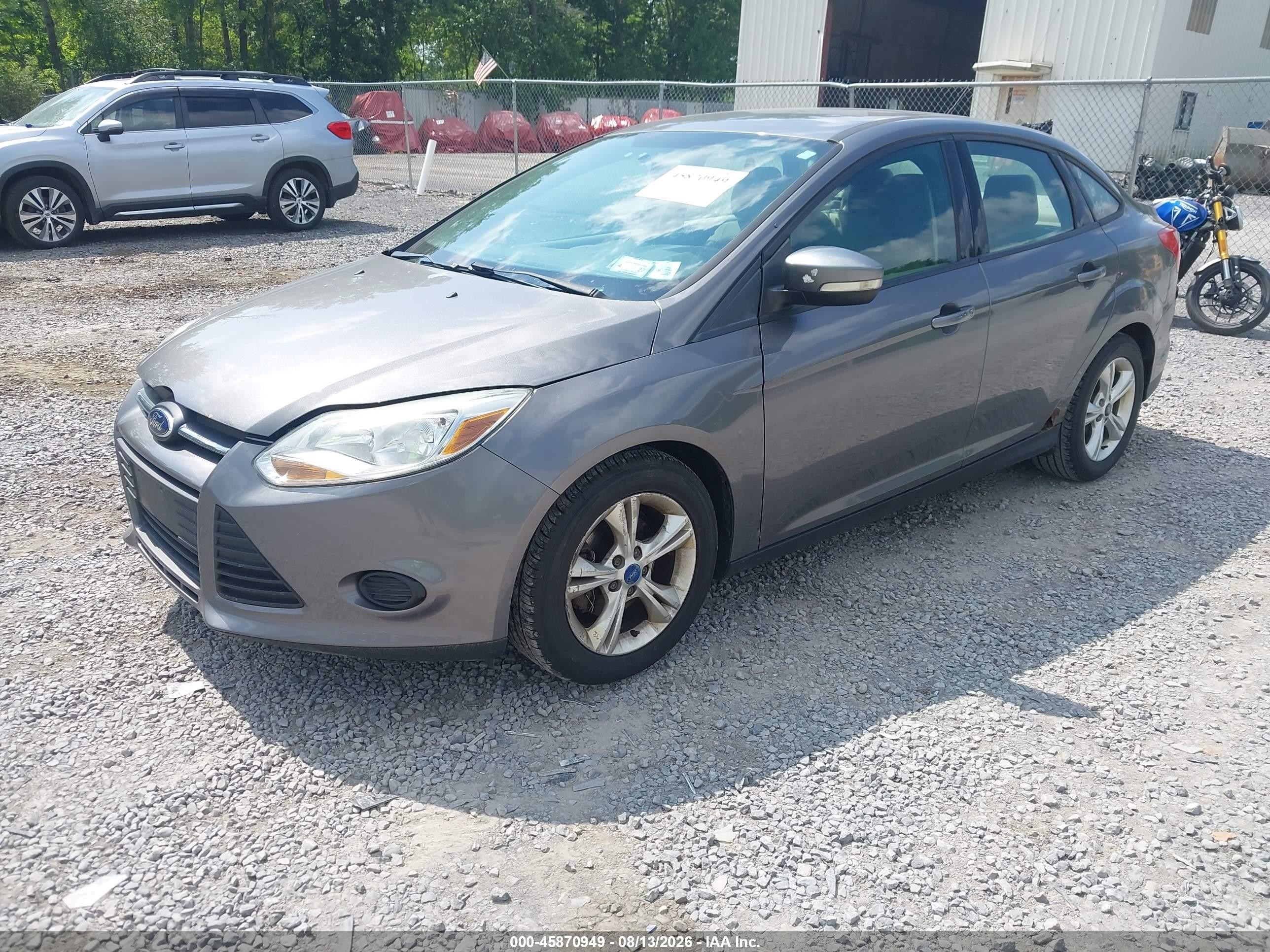 2014 Ford Focus Se Gray vin: 1FADP3F29EL222863