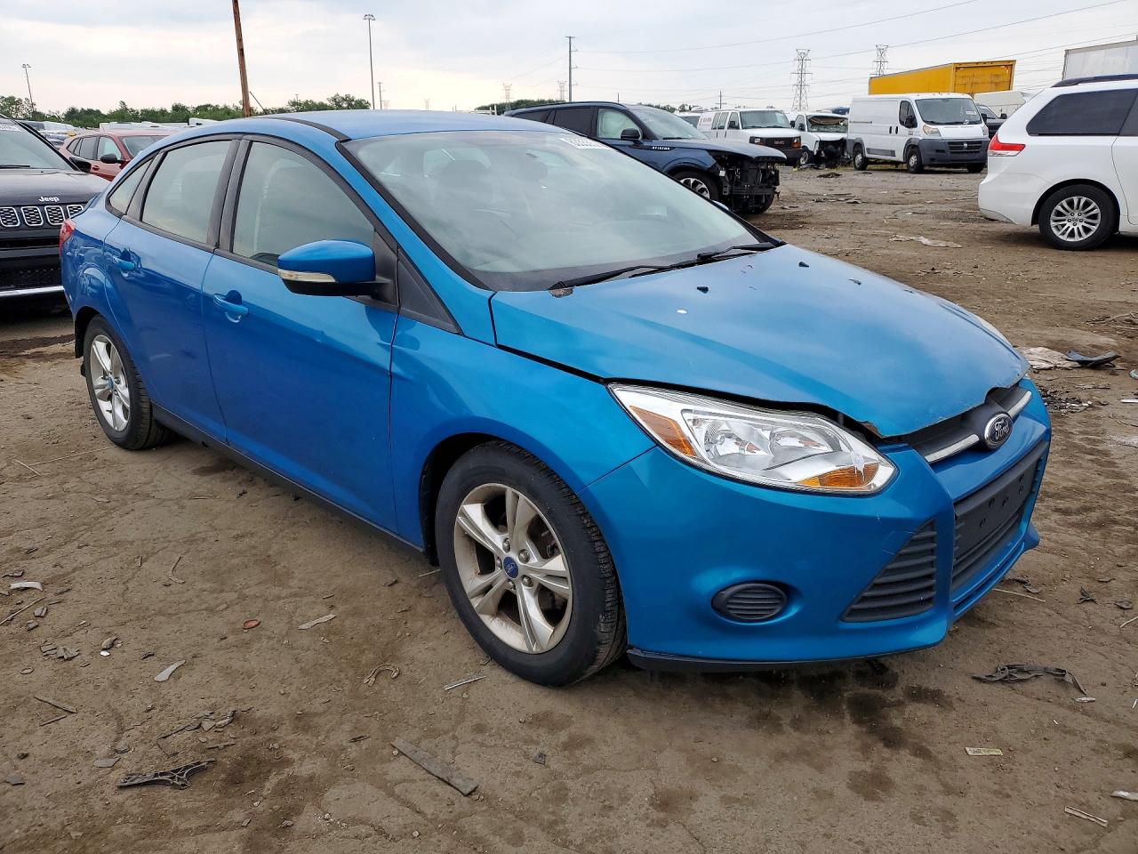 2014 Ford Focus Se Blue vin: 1FADP3F29EL224385