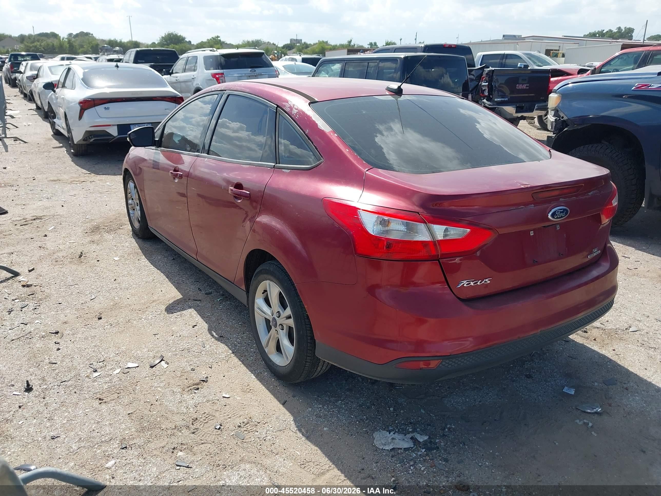 2014 Ford Focus Se Red vin: 1FADP3F29EL231367