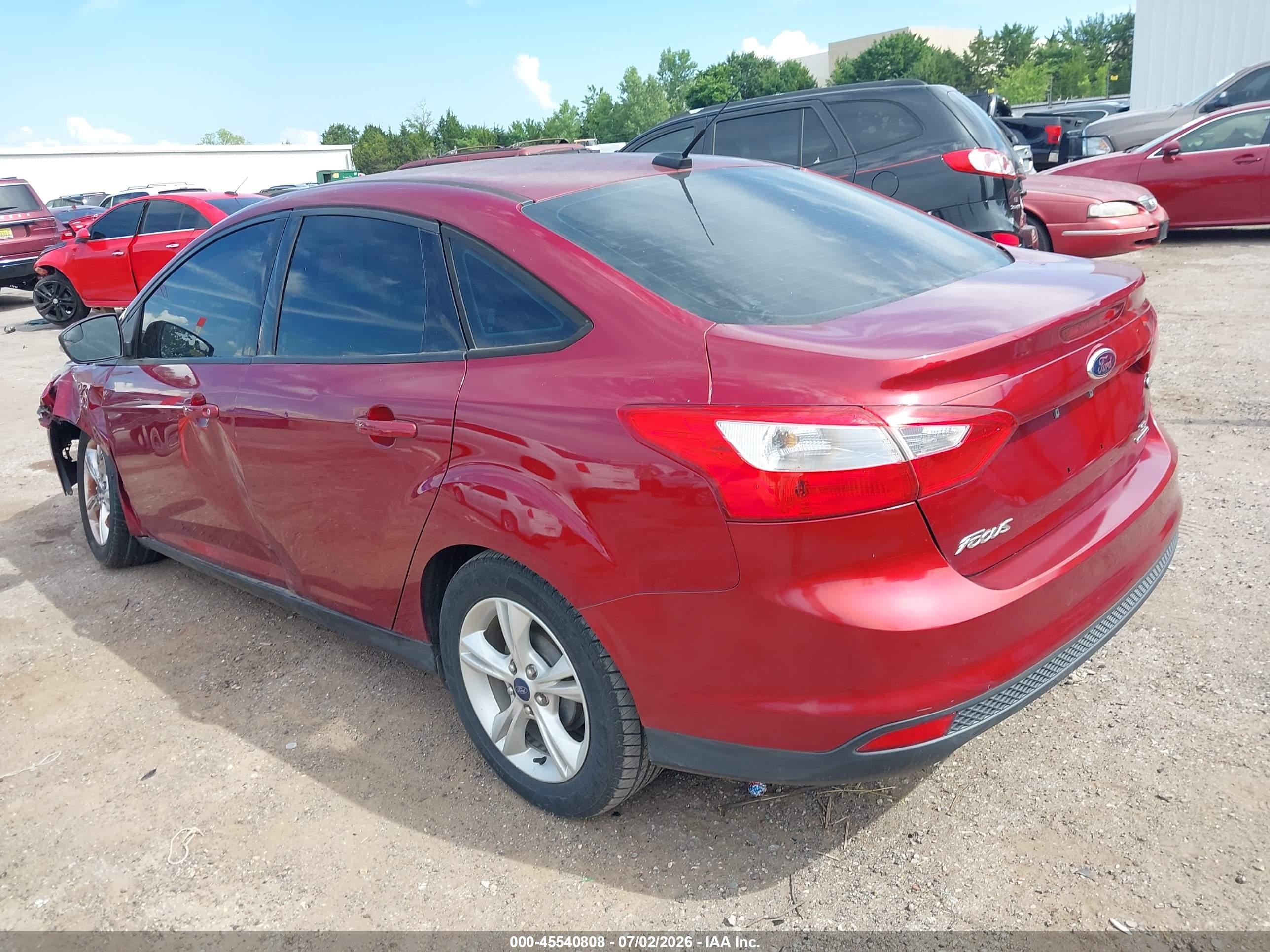 2014 Ford Focus Se Красный vin: 1FADP3F29EL235631