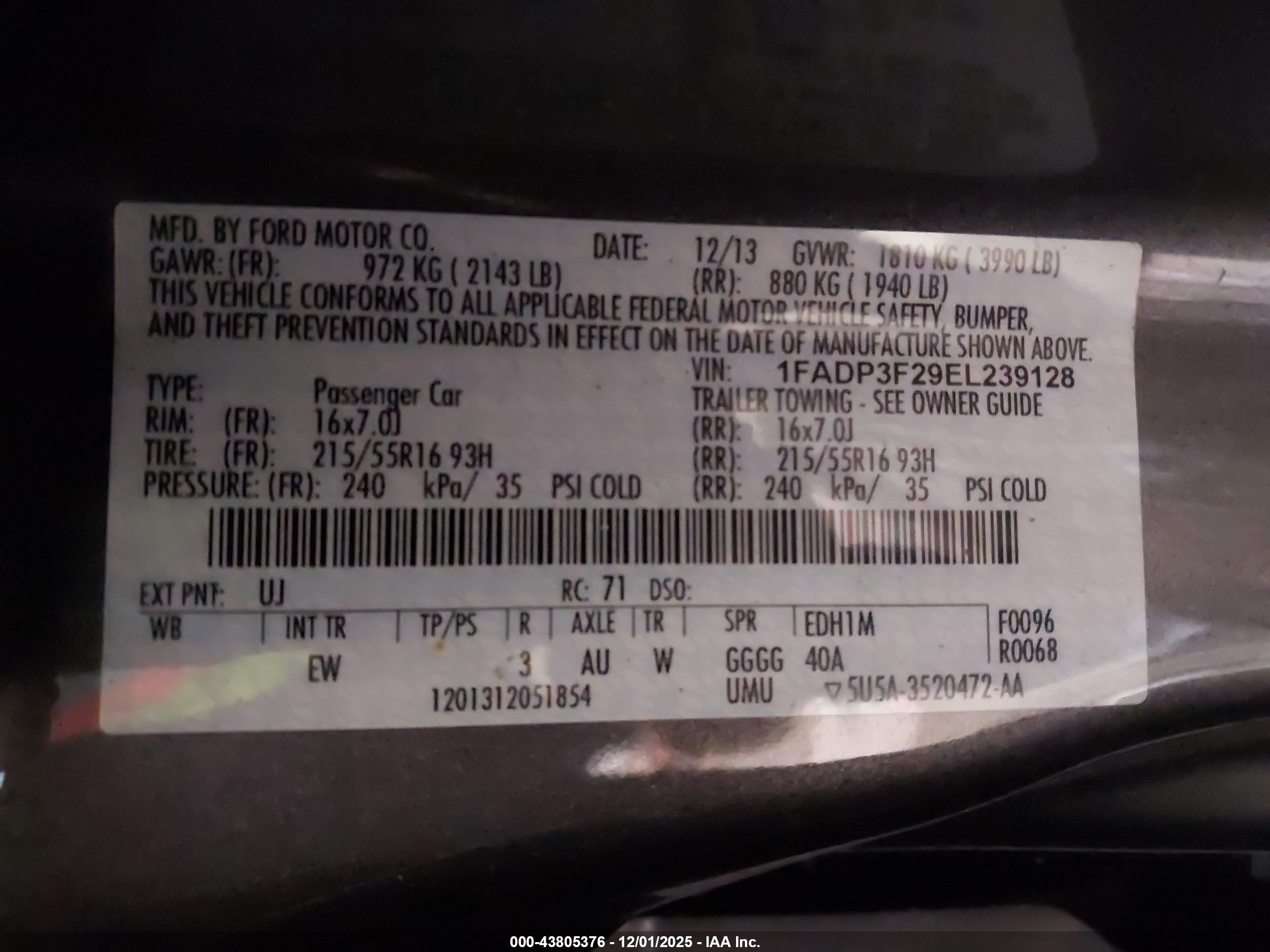 2014 Ford Focus Se Gray vin: 1FADP3F29EL239128