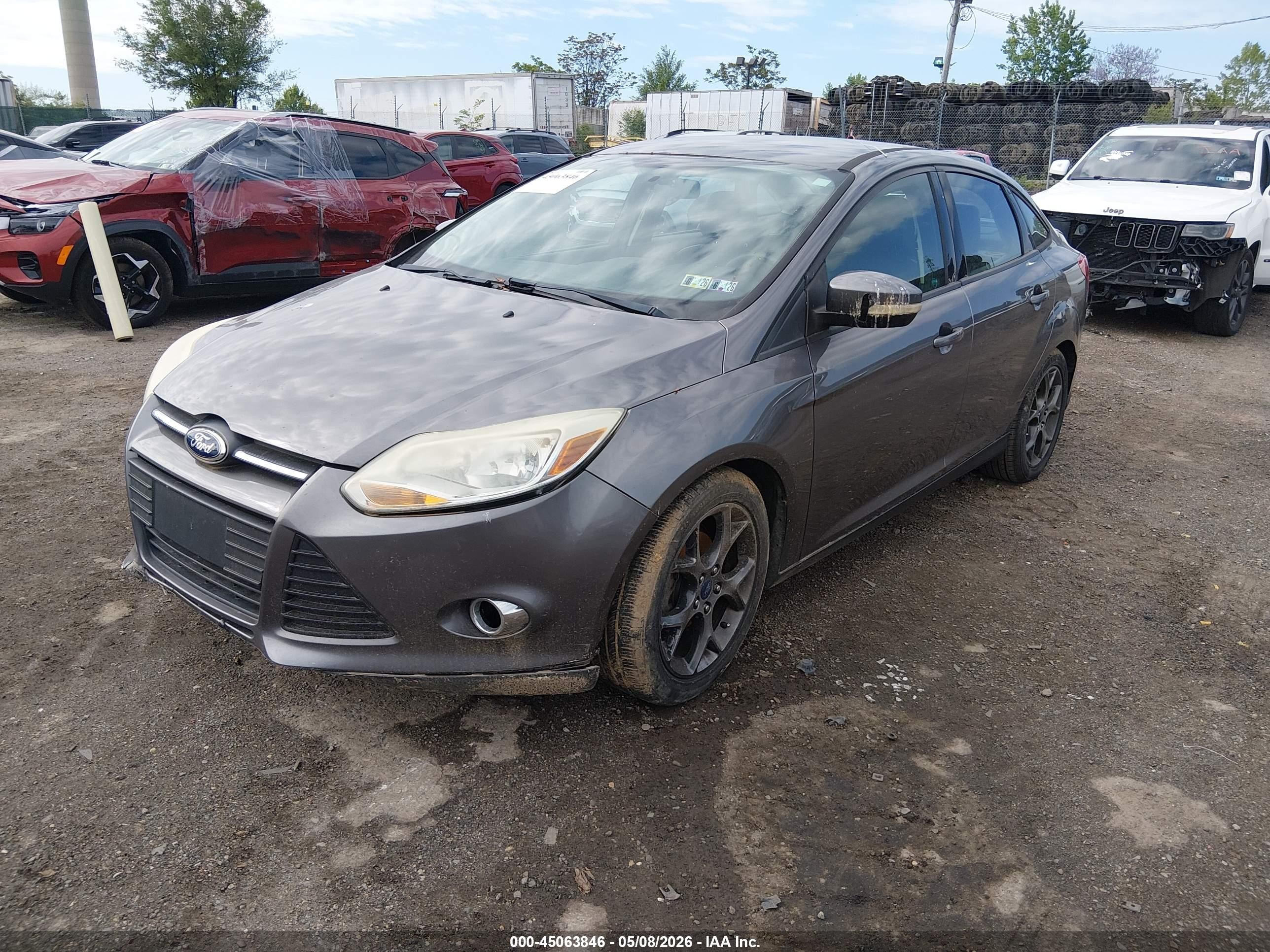 2014 Ford Focus Se Gray vin: 1FADP3F29EL240263