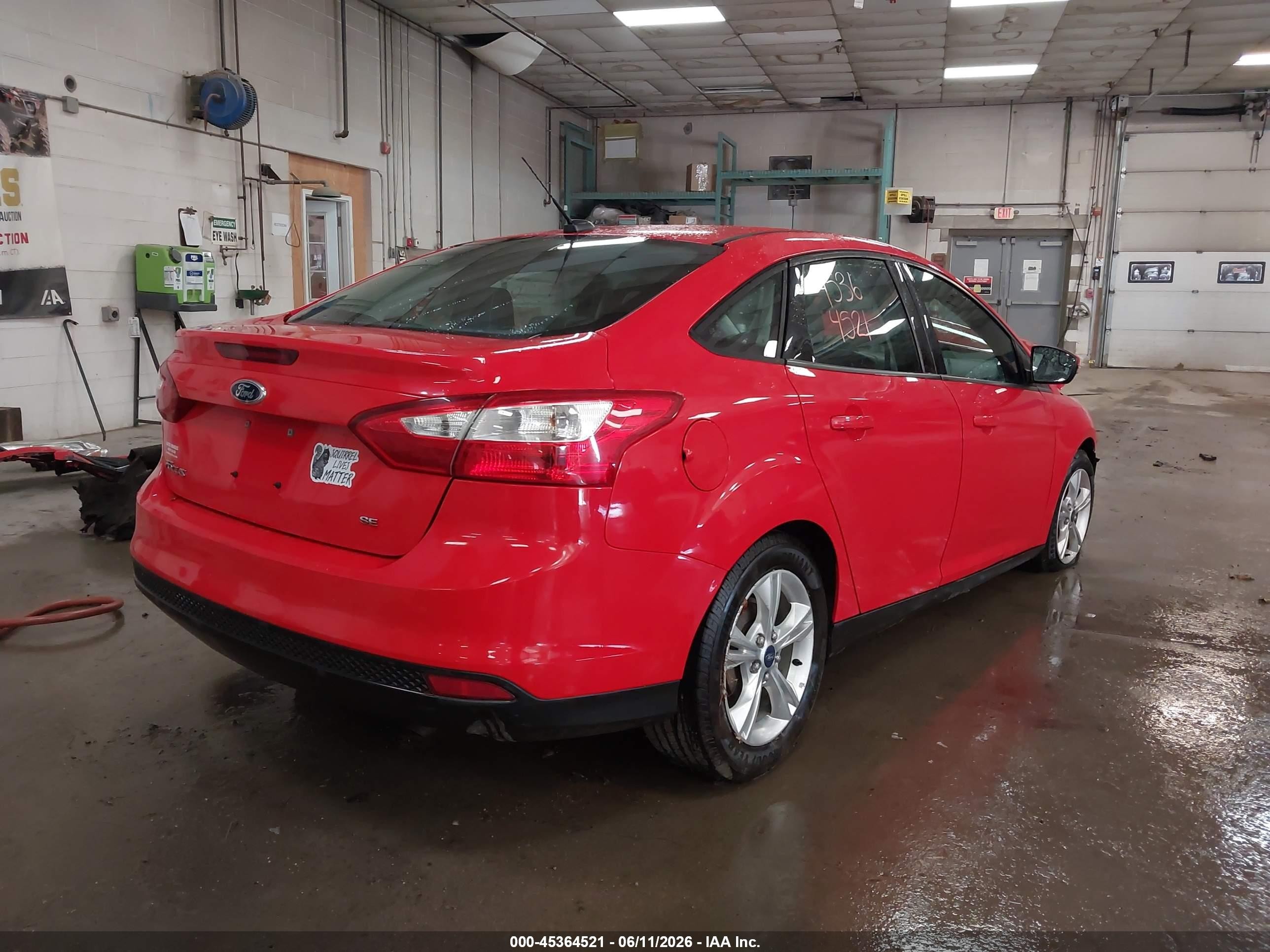 2014 Ford Focus Se Red vin: 1FADP3F29EL327466