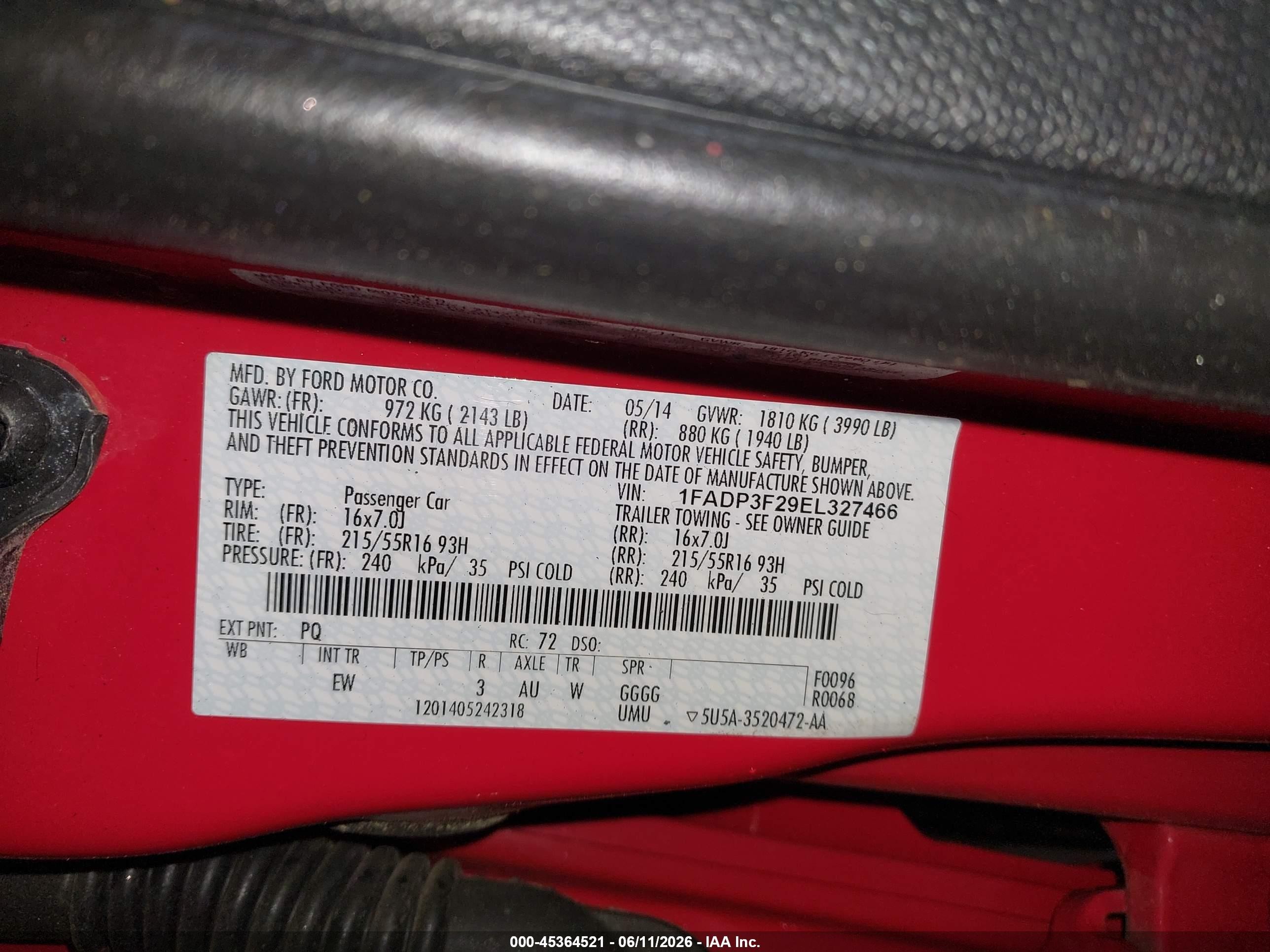 2014 Ford Focus Se Red vin: 1FADP3F29EL327466