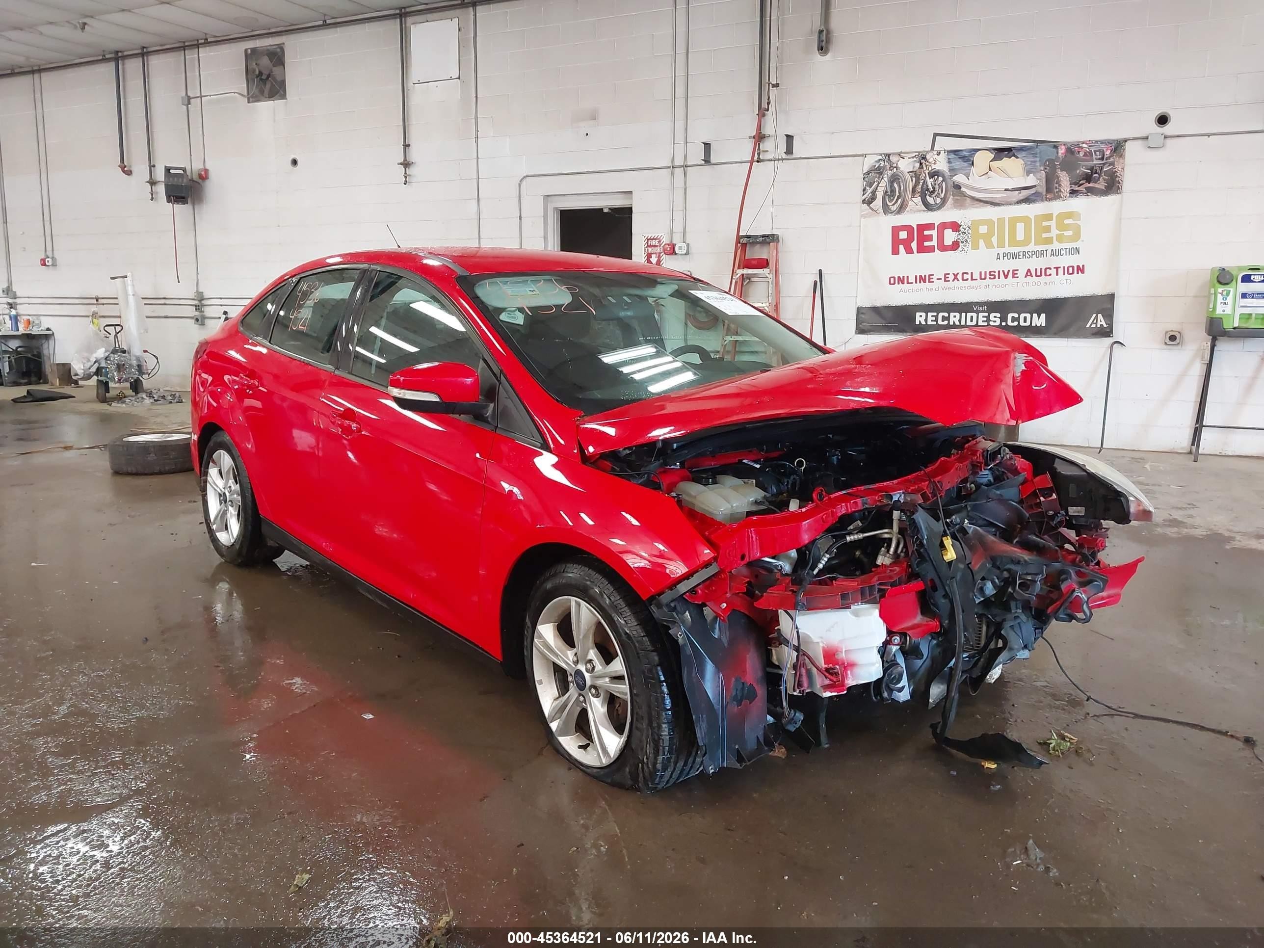 2014 Ford Focus Se Red vin: 1FADP3F29EL327466