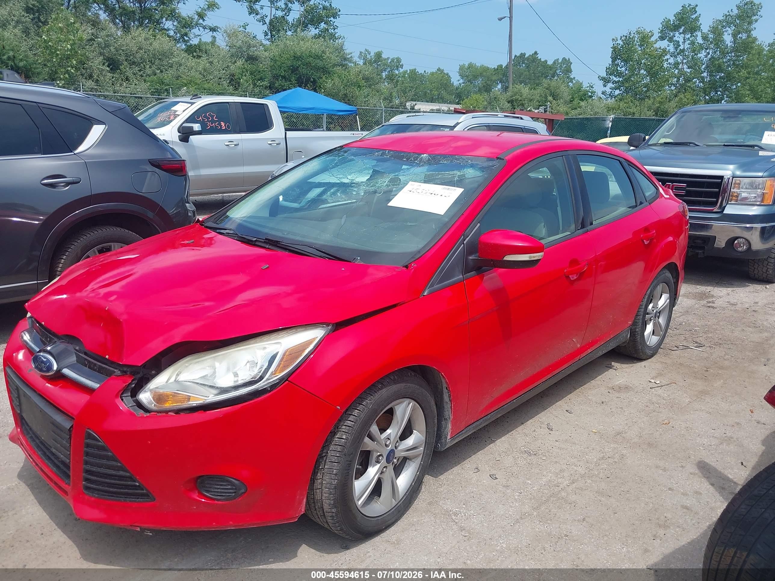 2014 Ford Focus Se Red vin: 1FADP3F29EL366333